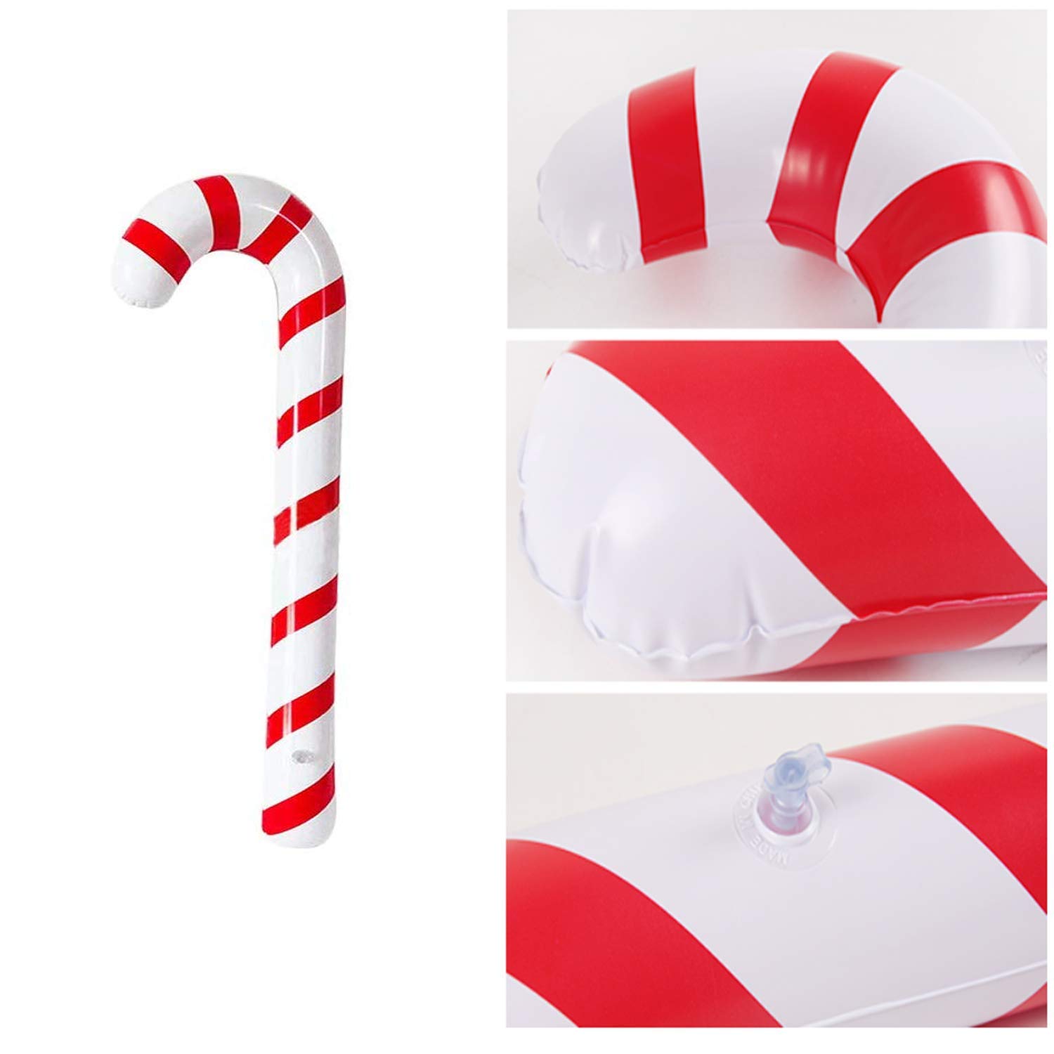 6-Pack Christmas Inflatable Candy Canes Decorations - Indoor/Outdoor Holiday Party Decor, Candy Cane Balloons for Xmas Tree, Yard, Home & Office Festive Decorating