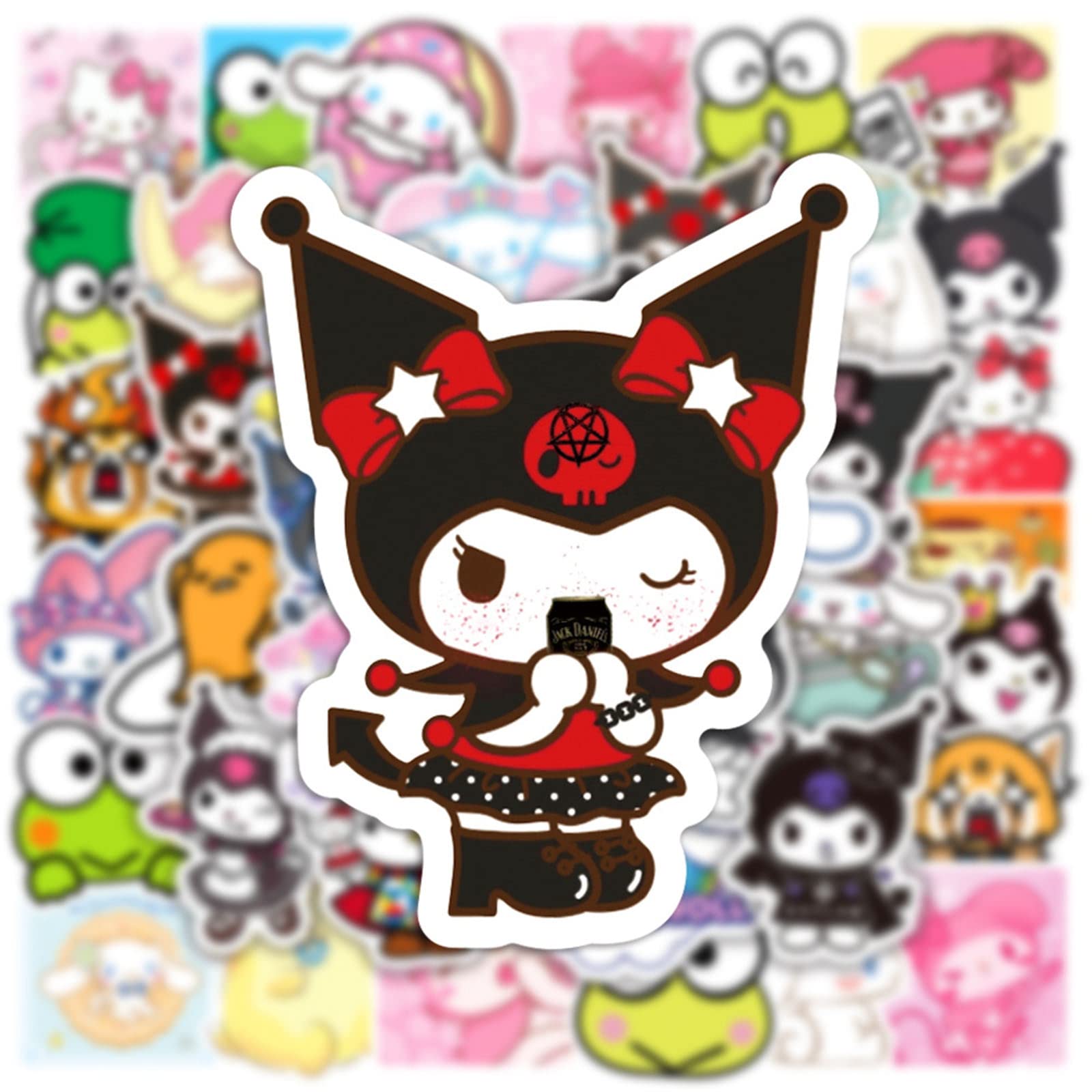 50PCS Cute Kawaii Japanese Anime Stickers - Waterproof Vinyl Cartoon Stickers Pack for Kids, Teens, Girls & Adults - Perfect for Water Bottles, Laptops, Luggage, Phones, Notebooks & DIY Crafts
