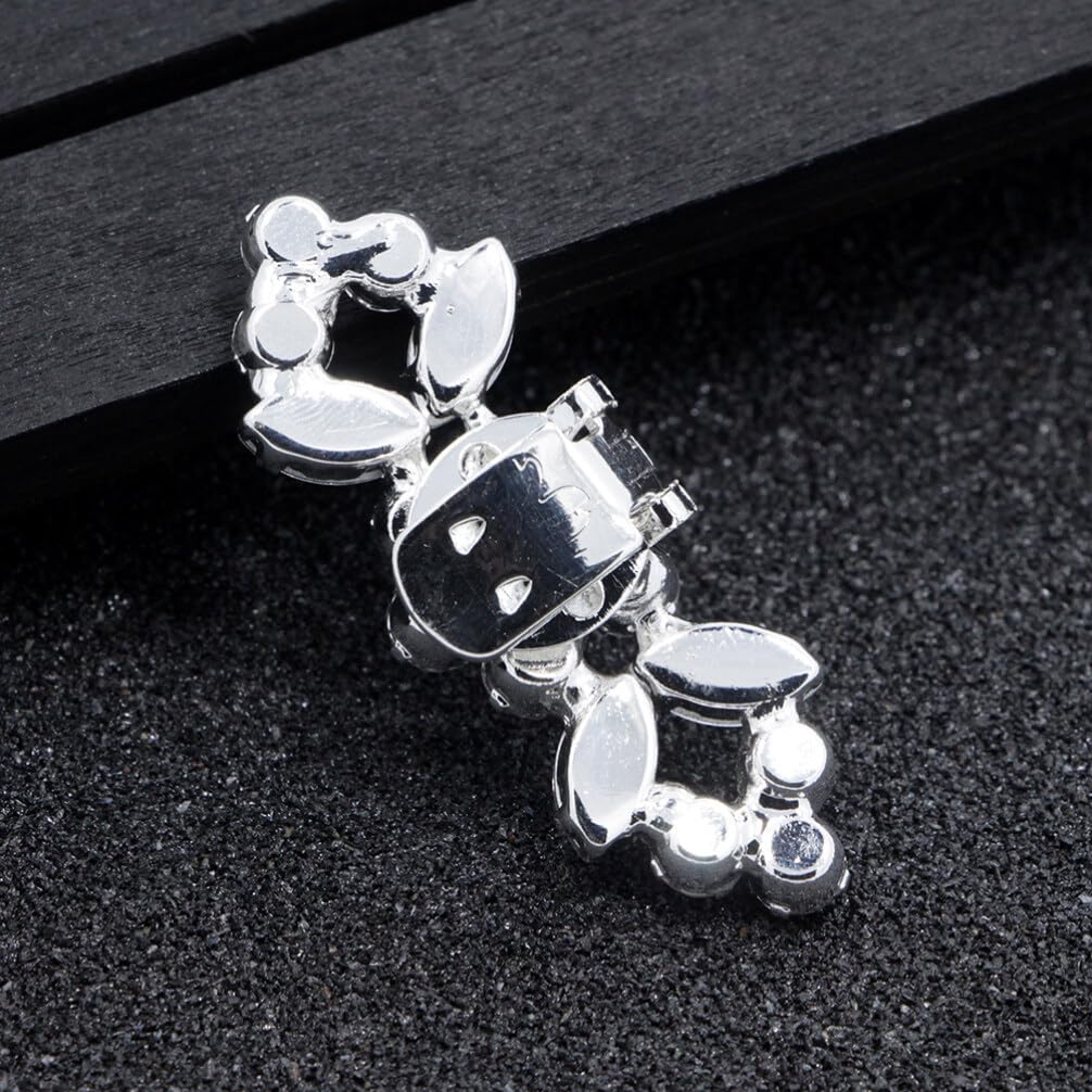FAVOMOTO 1 Pair Rhinestone Crystal Shoe Clips for Women - Elegant Shoe Buckle Accessories for Wedding, Party & Dress Shoes - Perfect for Bridal, Prom & Evening Events
