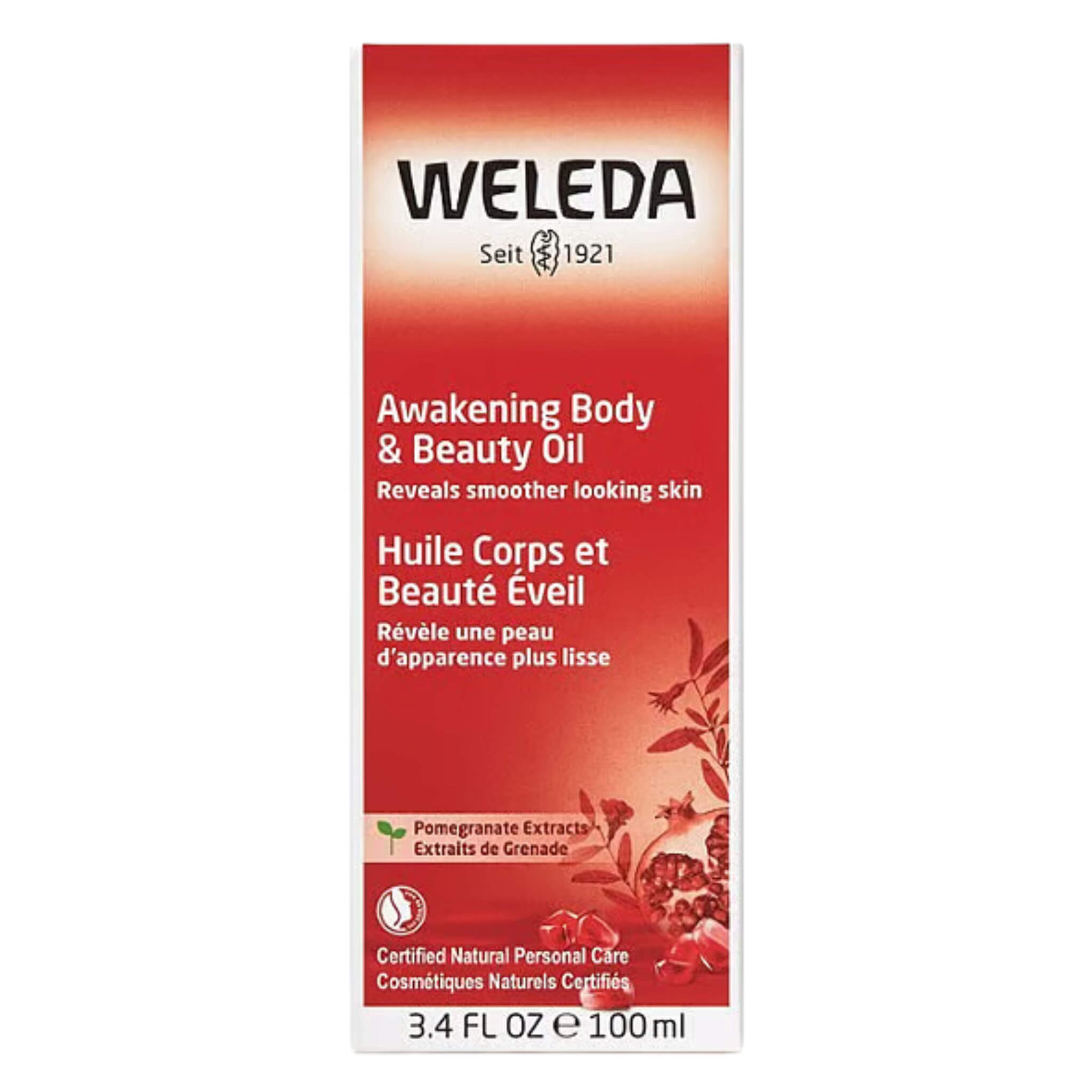 Awakening Body & Beauty Oil with Pomegranate Extract - Hydrating & Nourishing Skin Care for Dry Skin, Massage & Aromatherapy
