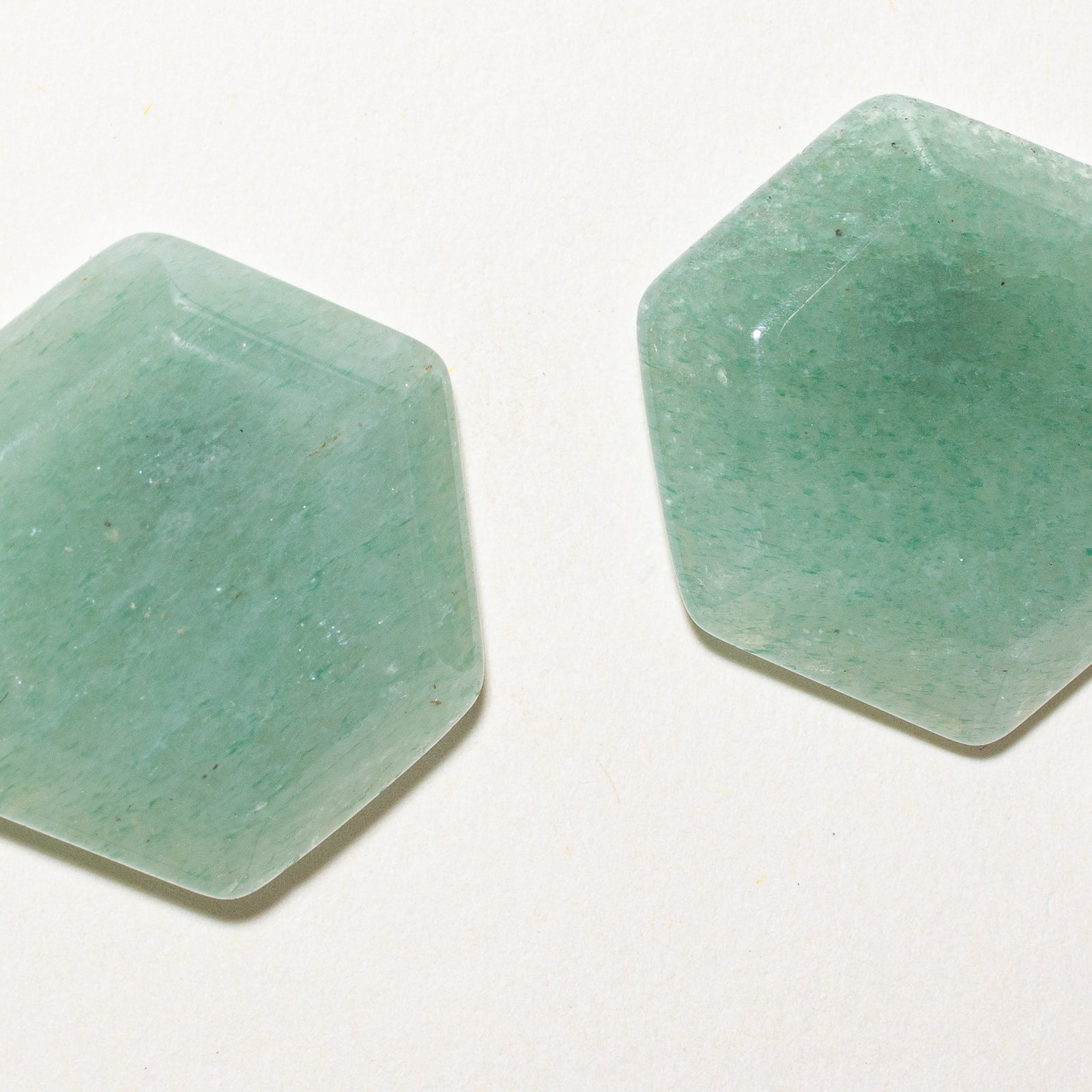 Hexagonal Aventurine Quartz Stud Earrings - 48.00ctw Natural Gemstone Jewelry for Women, Elegant Gift for Birthday, Anniversary & Special Occasions