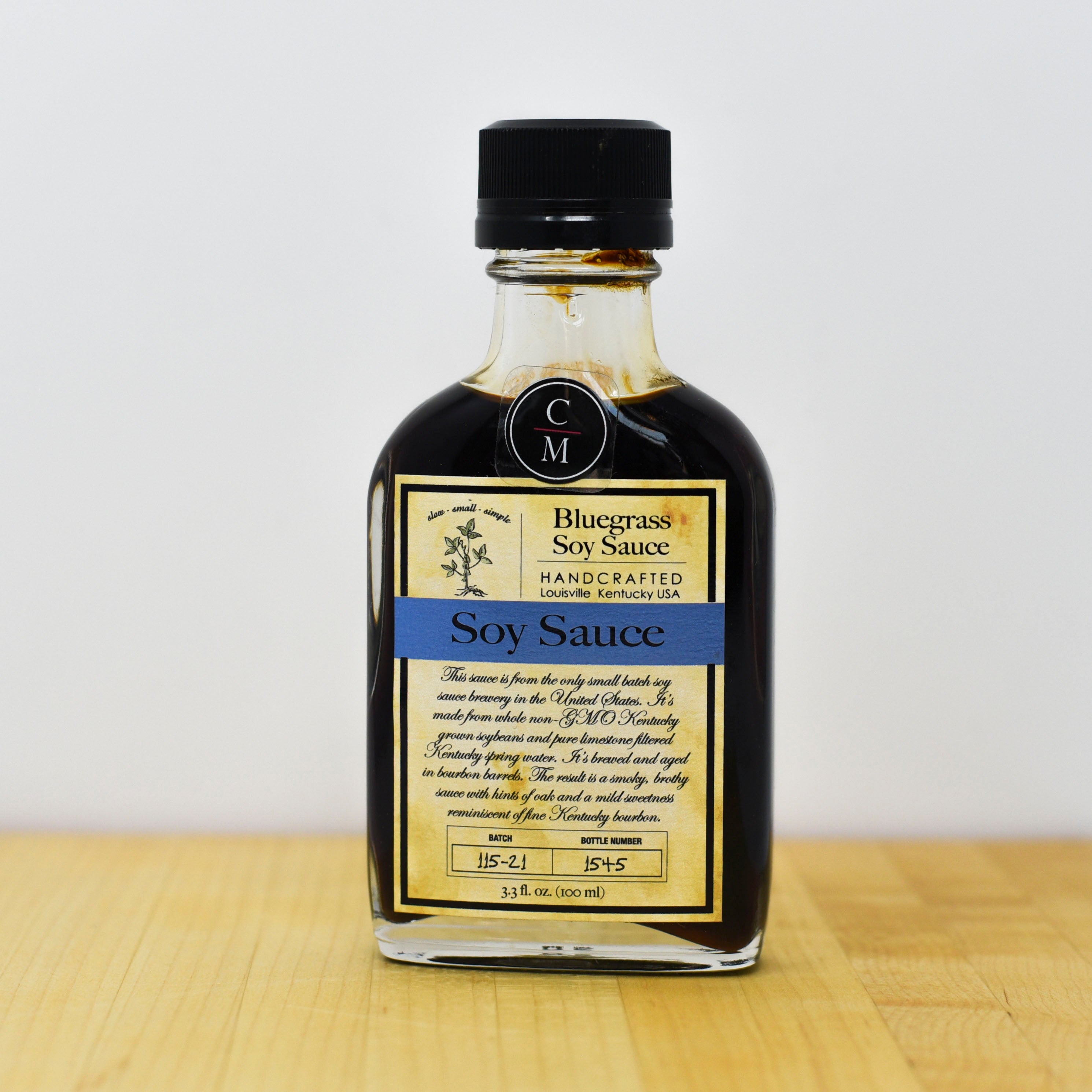 Premium Bluegrass Soy Sauce - Gluten-Free, Non-GMO, All-Natural Soy Sauce for Asian Cooking, Stir Fry, Sushi & Marinades