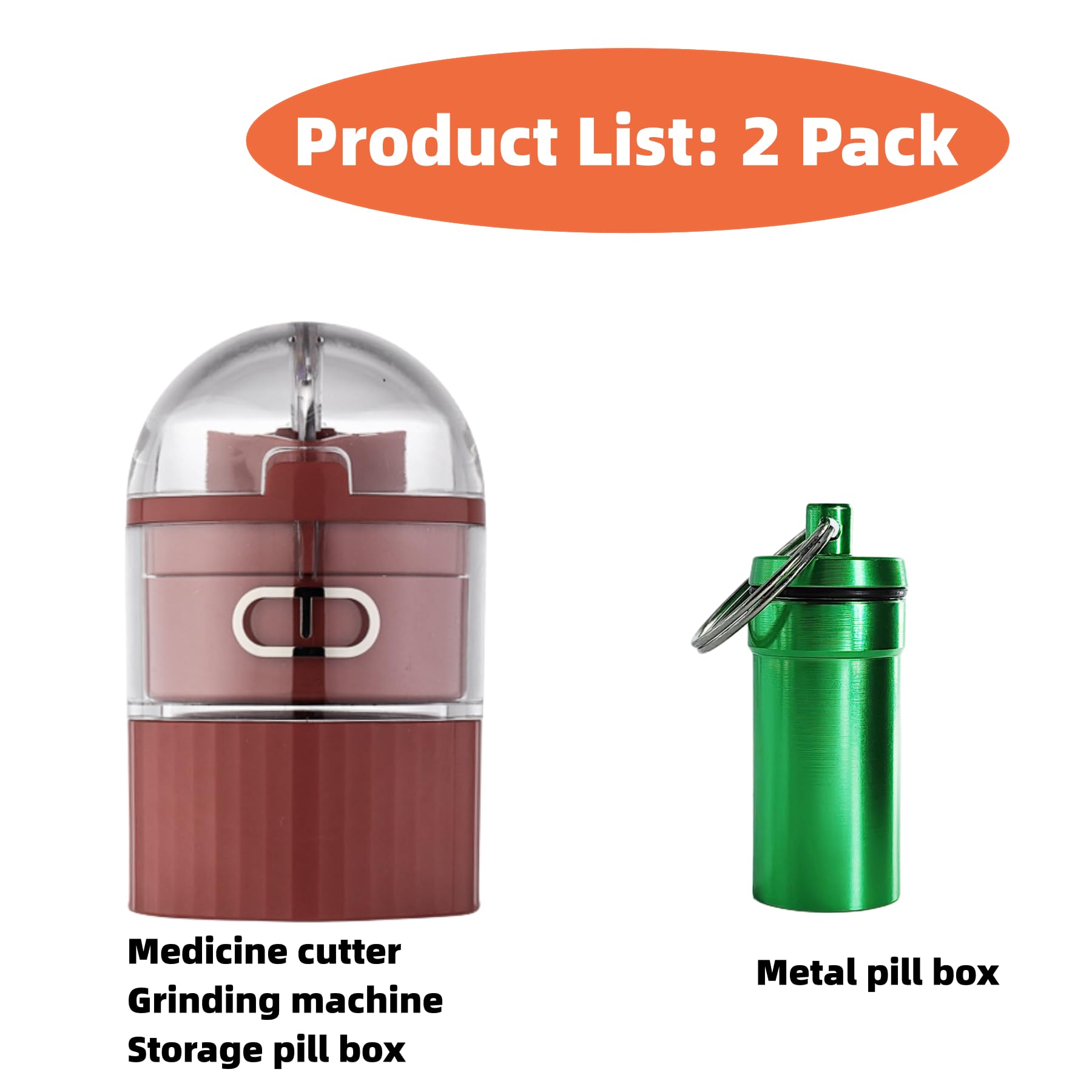 Premium Pill Crusher Grinder - Medicine & Pet Pill Cutter for Fine Powder - Easy to Use with Removable Cup - Perfect for Daily Medication Management, Vitamins & Pet Medicine - Ideal for Elderly Care, Travel & Home Use