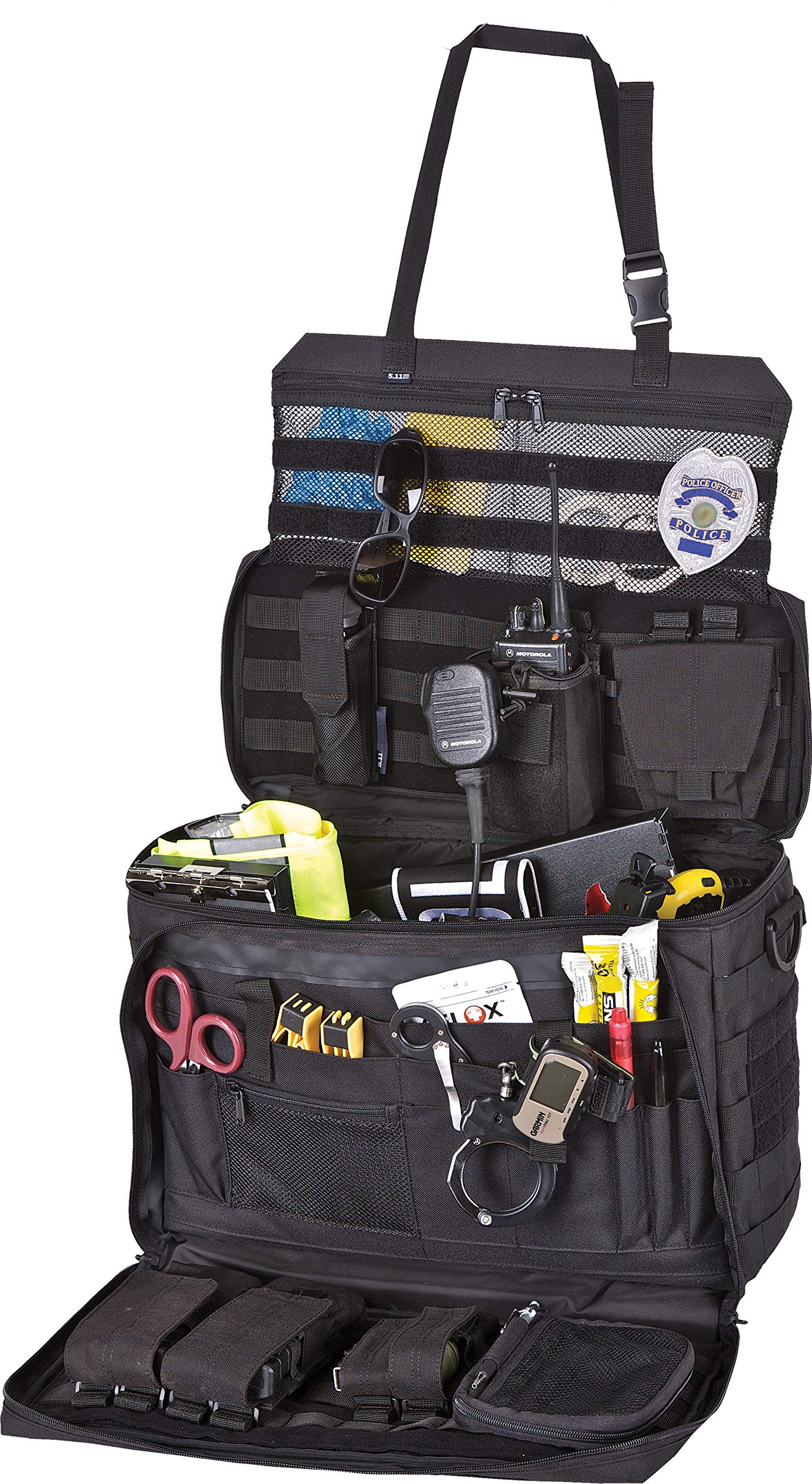 5.11 Tactical Wingman Patrol Bag - Durable Law Enforcement & Police Gear Organizer for Car, Office & Travel - Black (Model 56045ABR) - Perfect for Duty, Tactical Missions & Everyday Carry