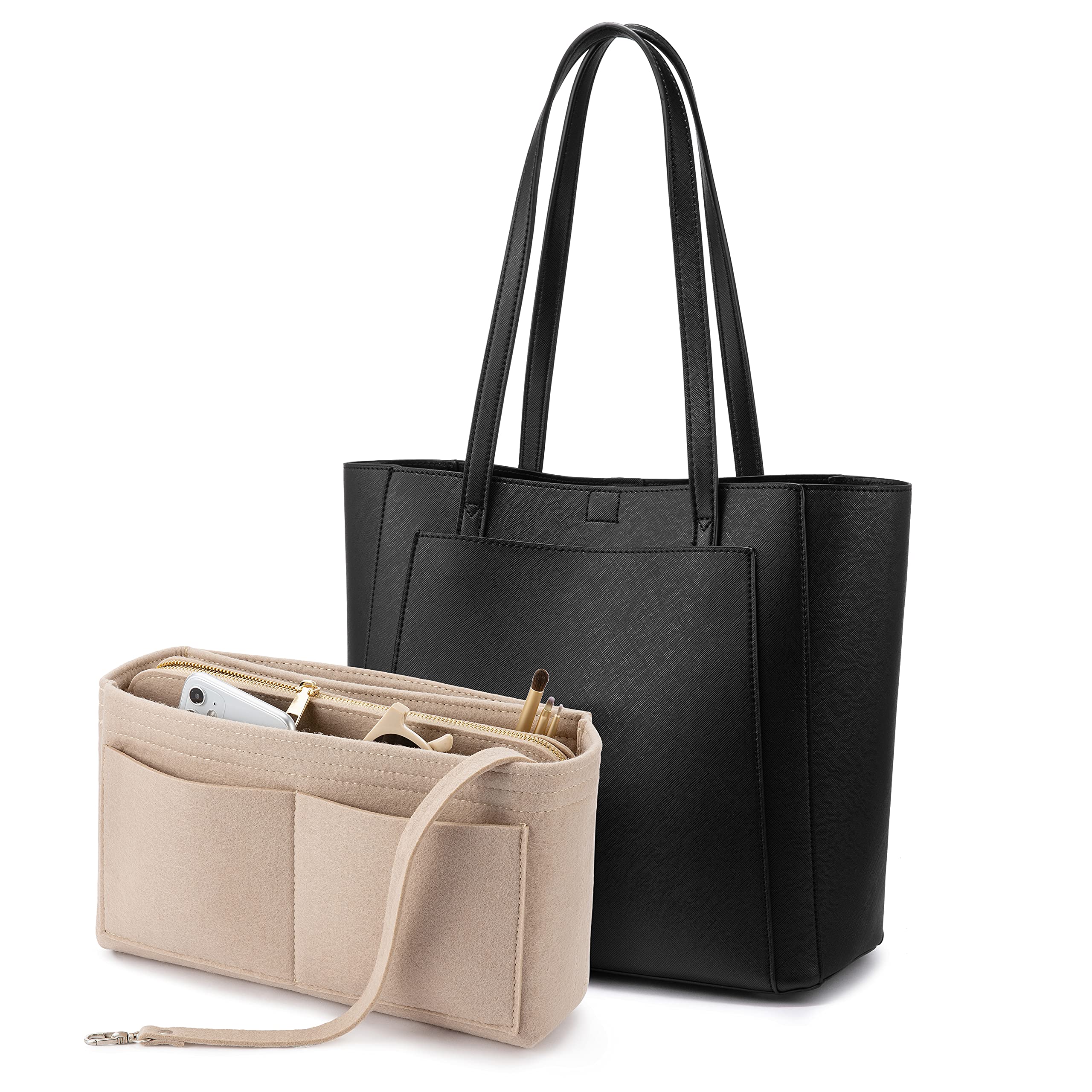 LOVEVOOK Women's Tote Bag with Purse Organizer - Stylish Shoulder Satchel Handbag for Work, Travel & Everyday Use