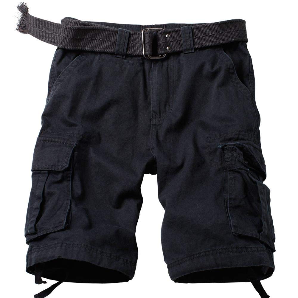 AKARMY Men's Cotton Camo Cargo Shorts with Multiple Pockets - Breathable Casual Twill Outdoor Shorts for Hiking, Camping & Summer Wear