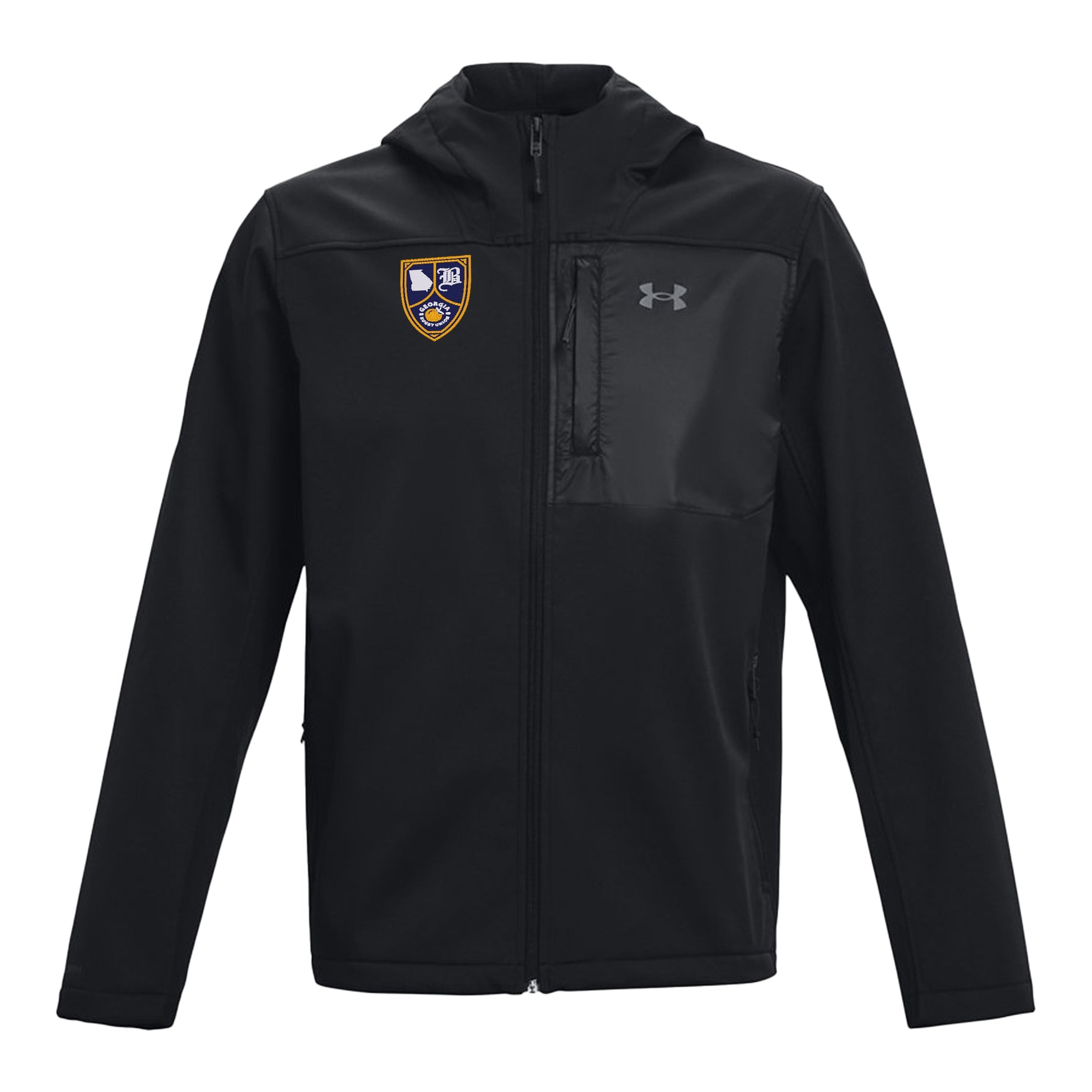 Georgia Rugby Union Coldgear Hooded Infrared Jacket - Men's Thermal Training Jacket for Winter Sports & Outdoor Activities | Windproof & Moisture-Wicking Performance Wear
