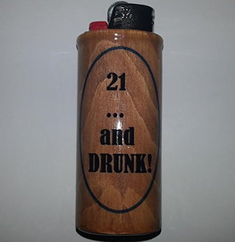 21 and Drunk Bic Lighter Case Holder - Durable Sleeve Cover for Bic Lighters - Perfect for Parties, Camping & Outdoor Adventures
