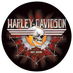 Harley Davidson Gearhead Skull Magnet - Red & Black Collectible Fridge Magnet for Motorcycle Enthusiasts - Perfect for Refrigerators, Toolboxes & Man Caves