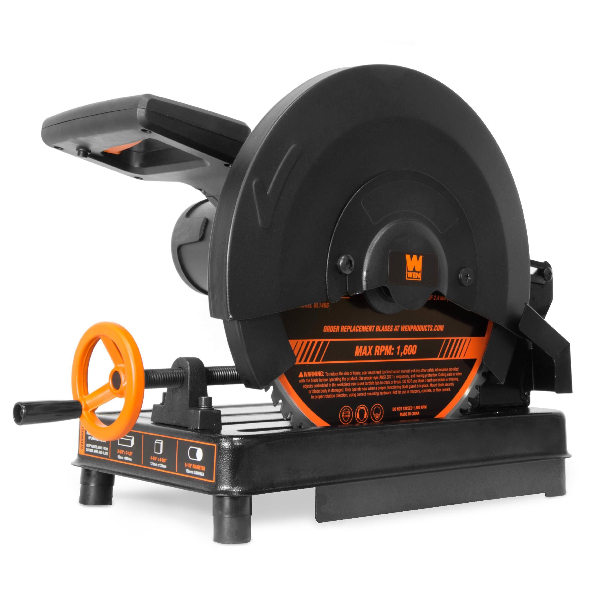 WEN CM1446 15 Amp 14-Inch Multi-Material Cut Off Chop Saw with Carbide-Tipped Metal Cutting Blade - Perfect for Metal Fabrication, Construction, and DIY Projects