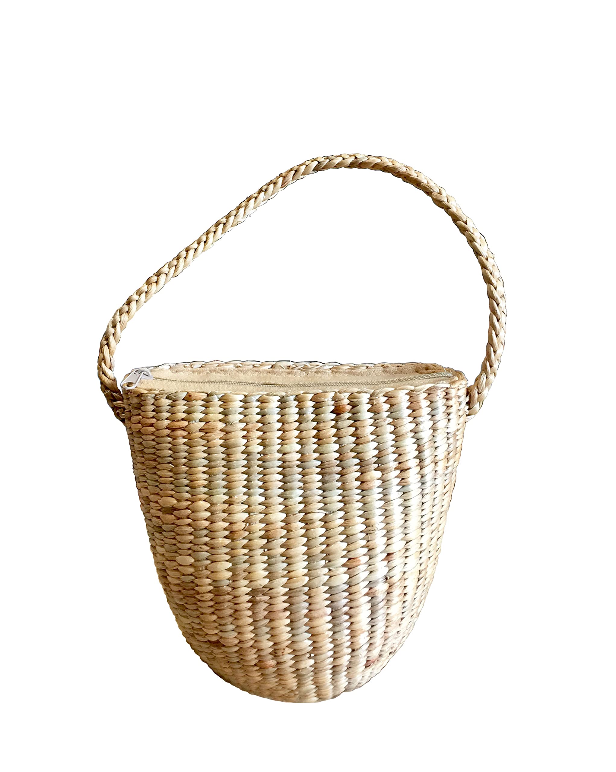 Mini Straw Tote Bag - Handwoven Natural Straw Purse with Top Handles for Women | Beach Bag, Summer Accessory, Picnic Tote, Boho Chic Fashion Statement