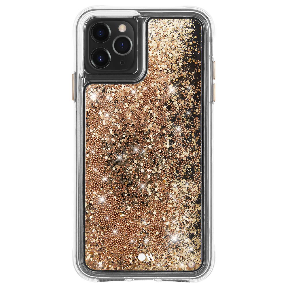 Case-Mate WATERFALL Glitter Phone Case for iPhone 11 Pro Max (6.5 Inch) - Sparkly Gold Protective Cover - Perfect for Parties, Weddings & Special Occasions