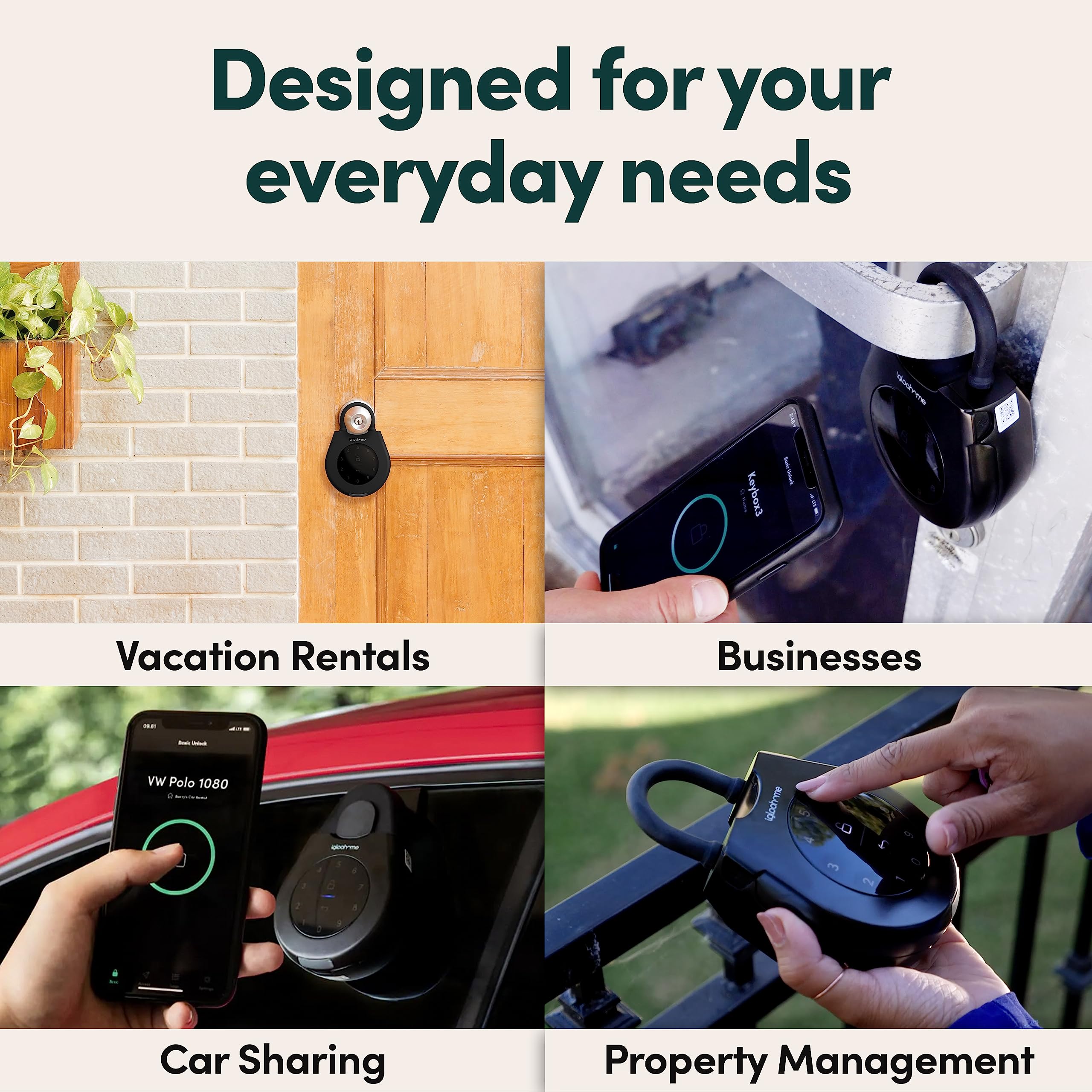 IGLOOHOME Smart Lock Box 3 - Keyless Entry Electronic Key Box with Remote Access - Secure Storage for Home, Vacation Rental & Airbnb Use