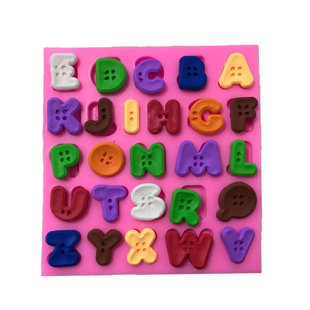 Premium Silicone Baking Molds Set - Button & Letter Shaped Cake Molds for Cupcakes, Chocolate, Candy, Soap Making - Non-Stick, Reusable, BPA Free - Perfect for Birthday Parties, DIY Crafts & Home Baking