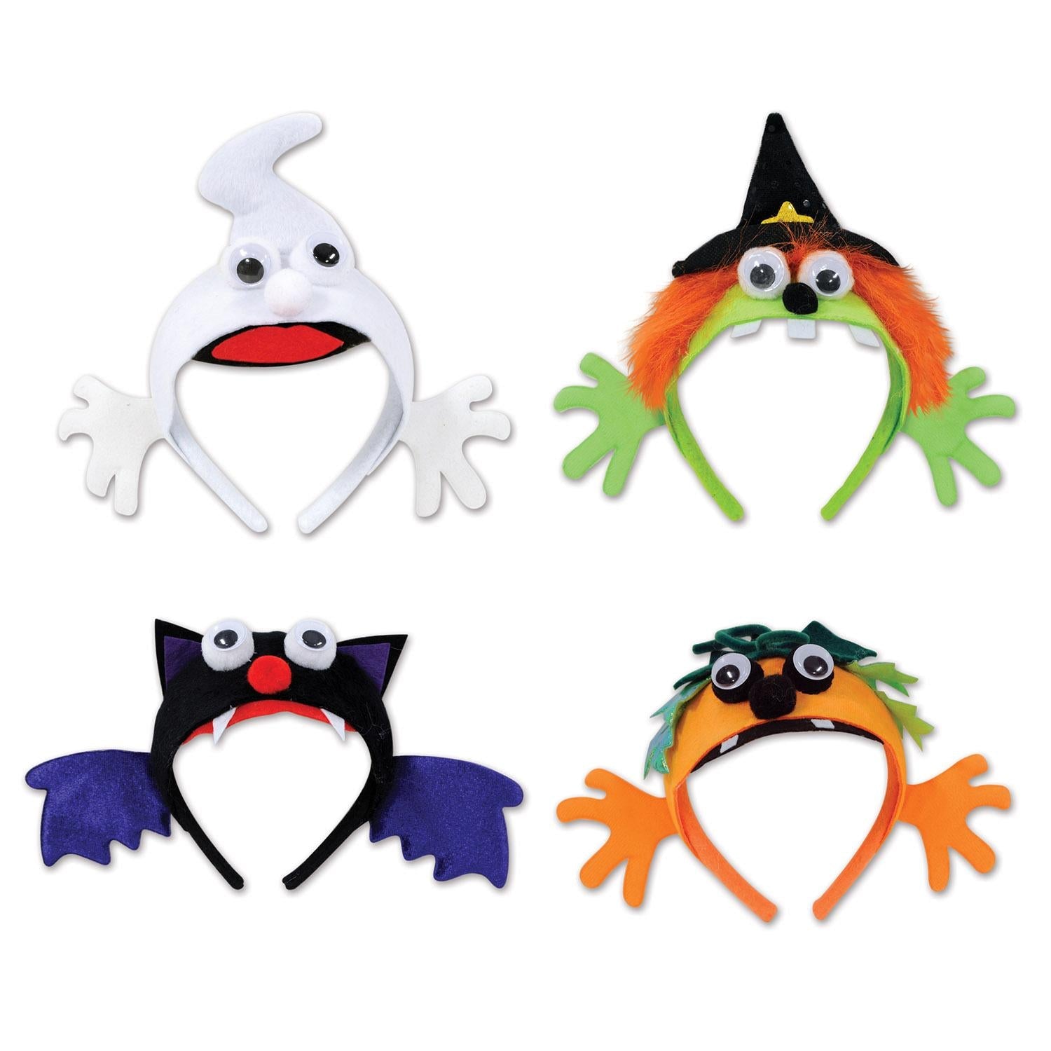12 Pack Halloween Headbands for Women & Men - Spooky Costume Accessories for Halloween Parties, Cosplay & Festive Celebrations