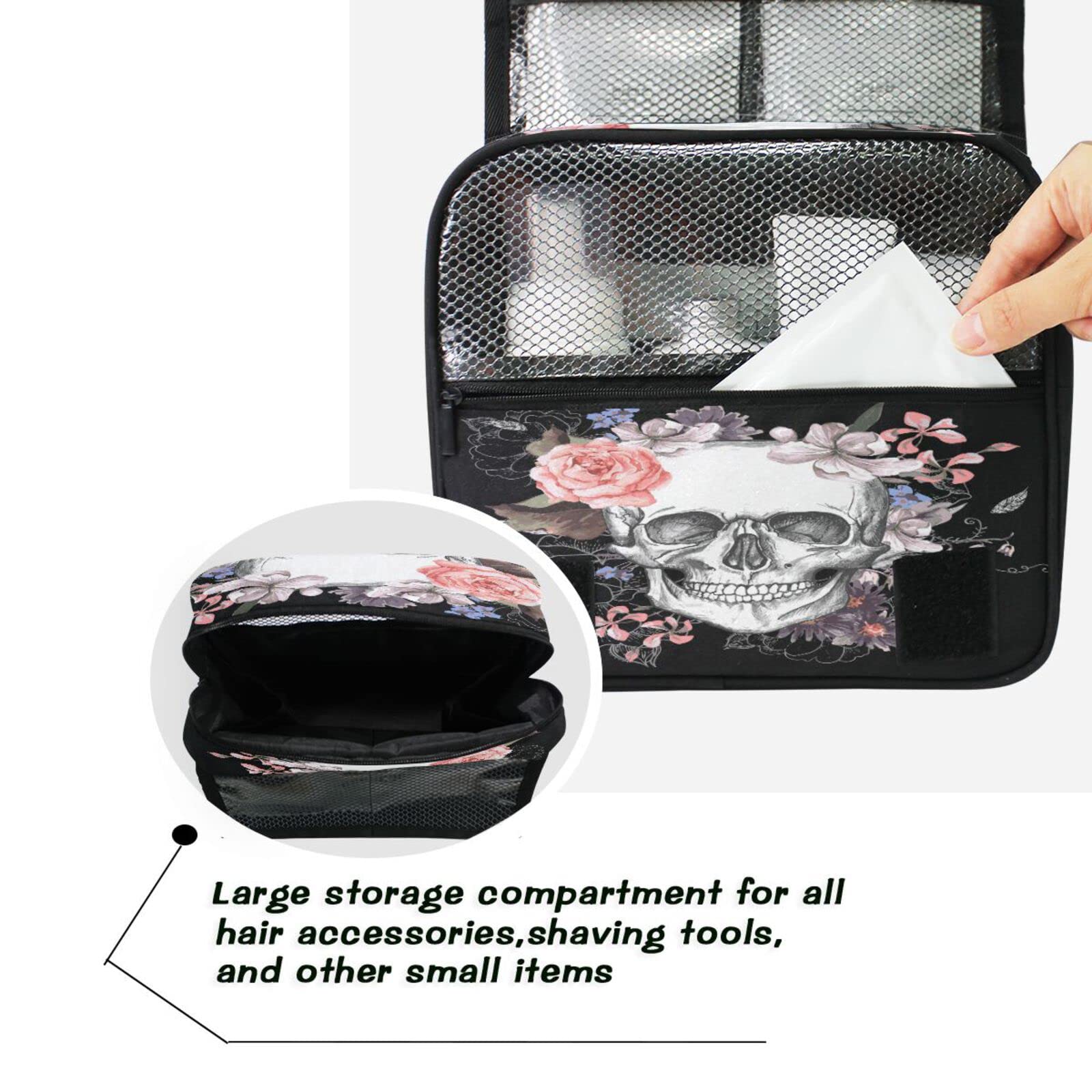 Waterproof Travel Toiletry Bag for Women - Portable Cosmetic Organizer for Shower & Makeup