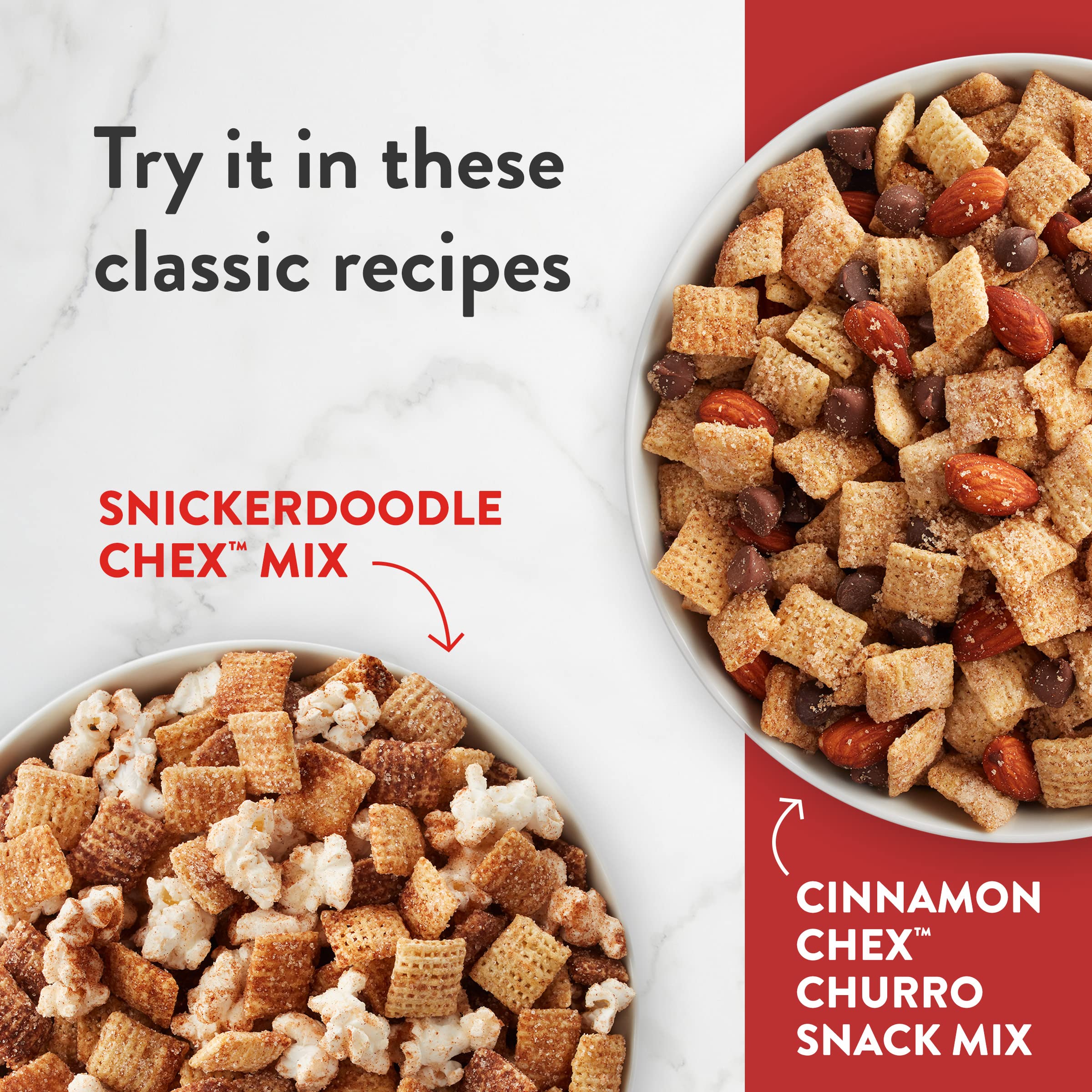 Gluten Free Cinnamon Chex Cereal - Whole Grain Breakfast Cereal, Family Size 19.2 oz - Perfect for Healthy Morning Meals & Snacks