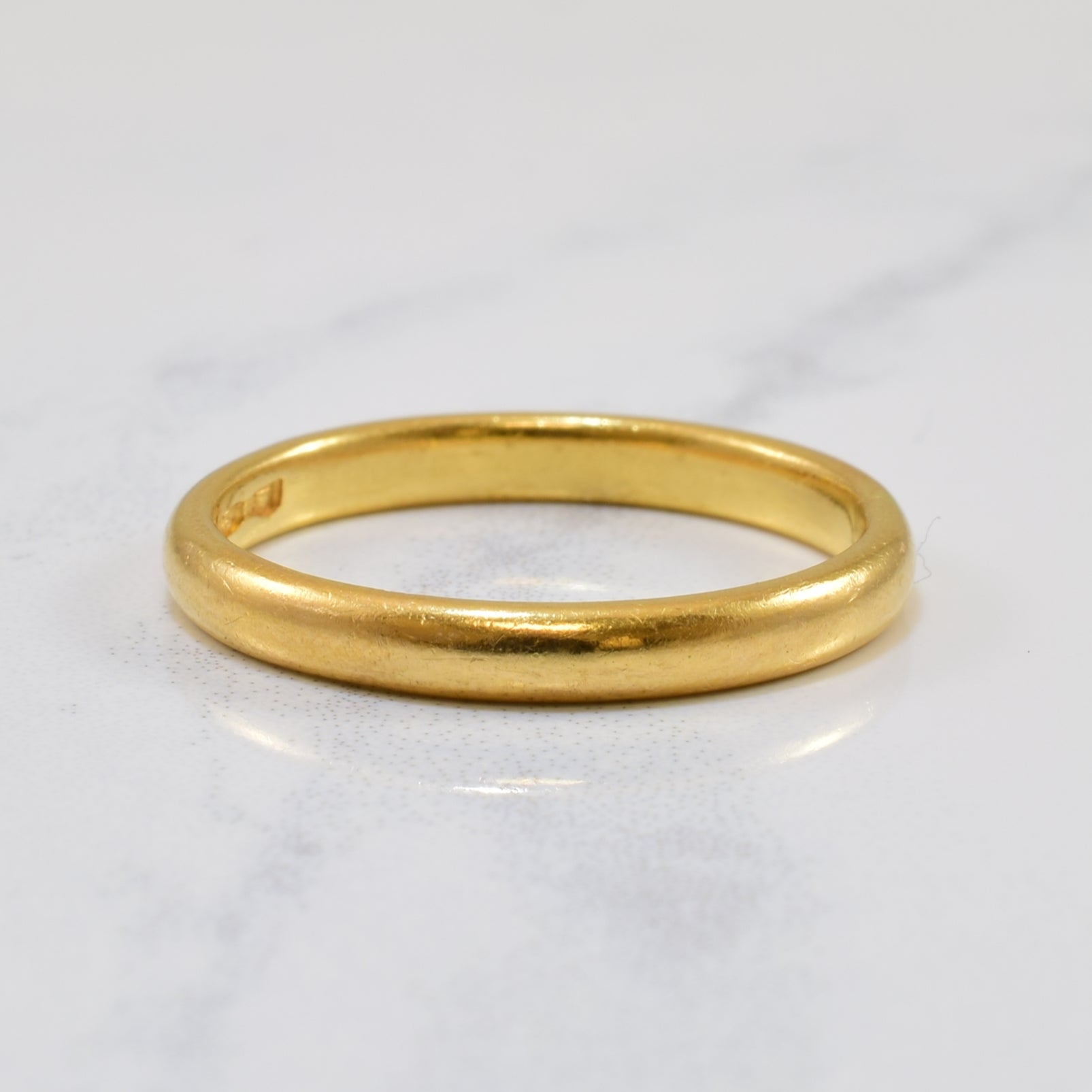Vintage 1950s Yellow Gold Band Ring - Size 6.75 - Perfect for Weddings, Anniversaries & Special Occasions