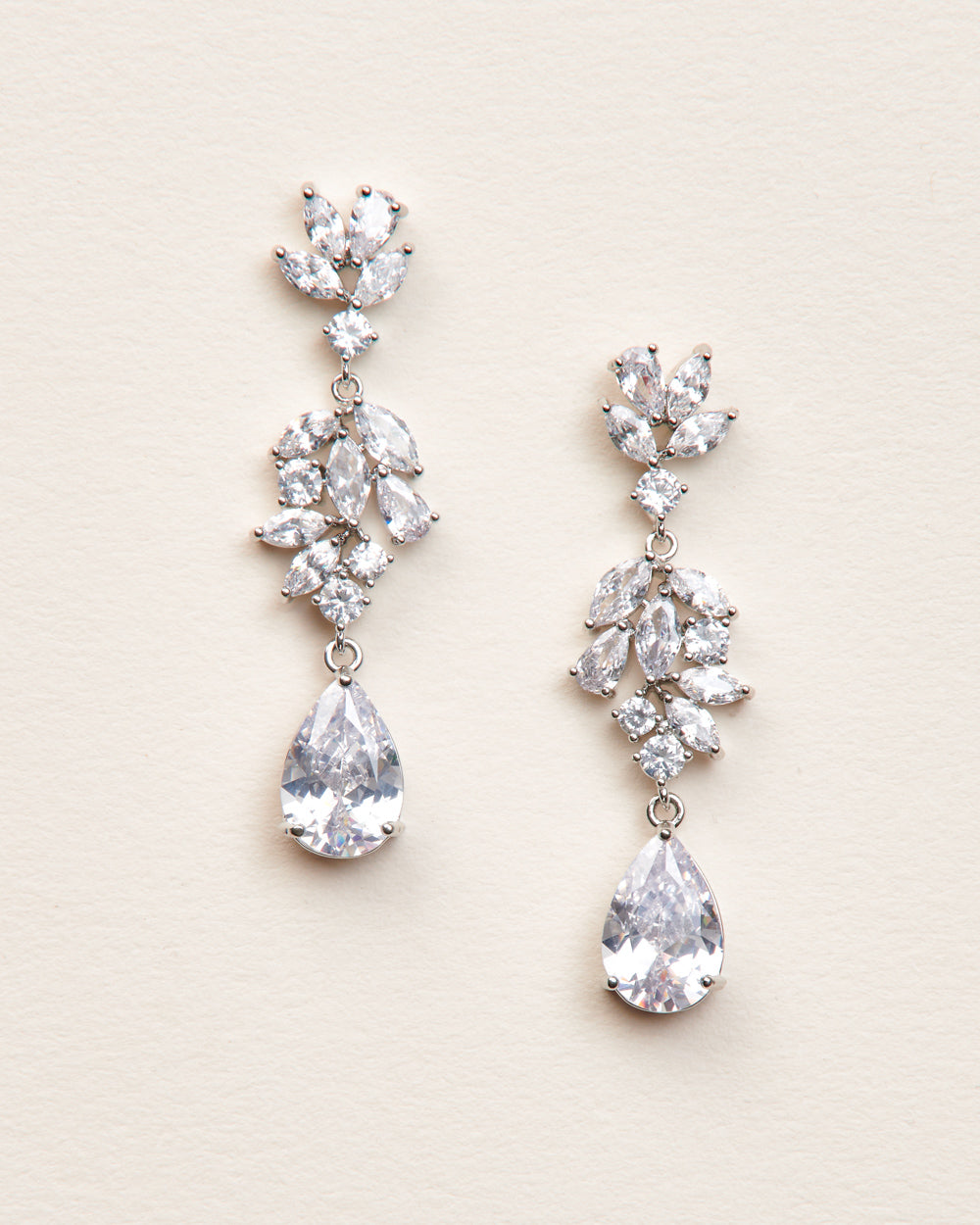 Helena CZ Crystal Dangle Earrings for Women - Elegant Drop Earrings for Party, Wedding & Evening Wear