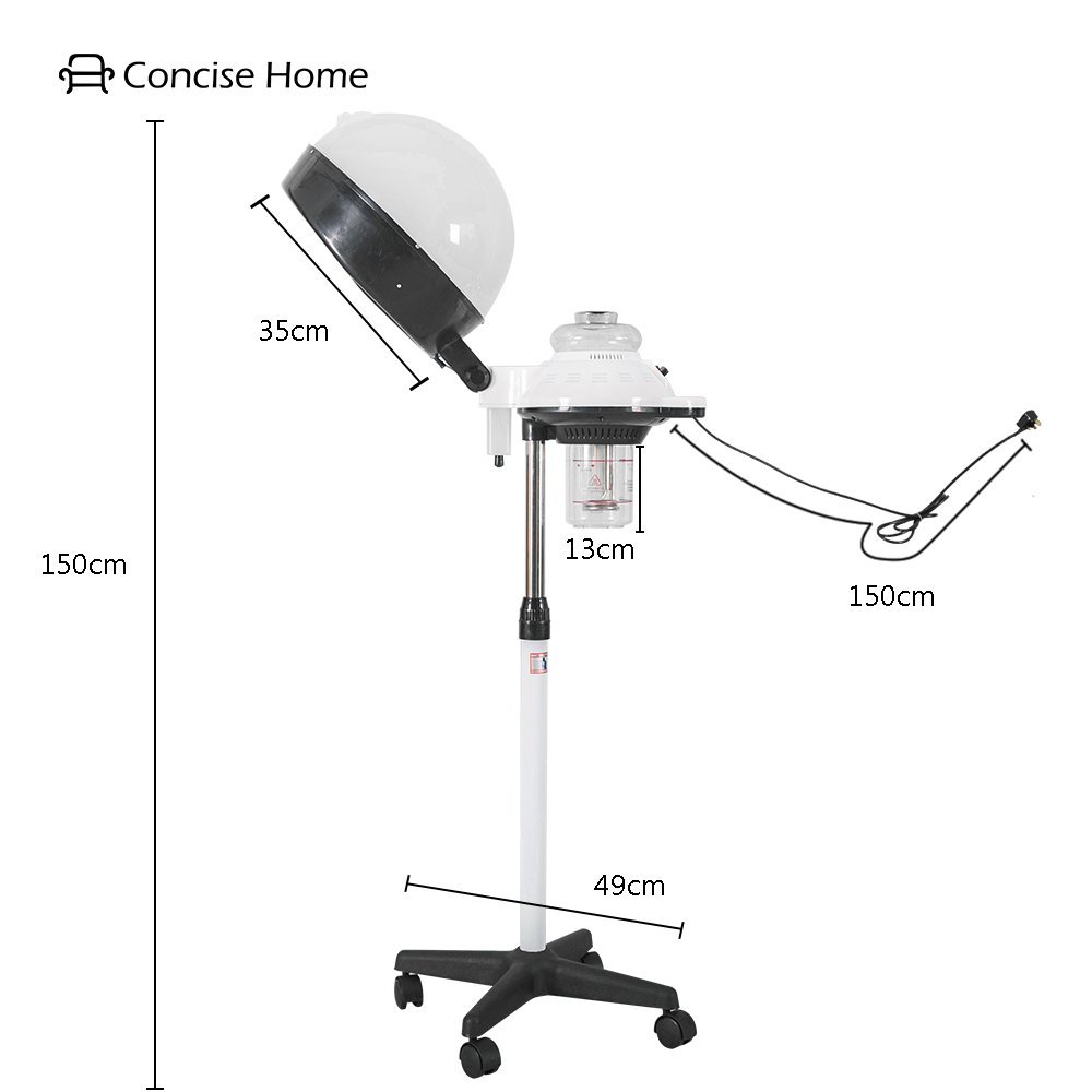 Professional Hair Steamer & Conditioning Machine with Rolling Stand - Salon-Quality At-Home Hair Treatment for Hydration & Repair | Perfect for Salons, Home Use & DIY Hair Care