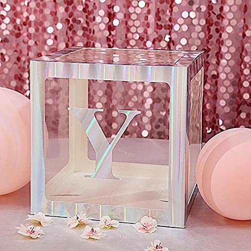 4 Pack Iridescent 5 Inch Letter Y Stickers - Waterproof Vinyl Wall Decals for Bedroom, Nursery, Party Backdrop Decorations - Perfect for DIY Projects, Photo Booths & Home Decor