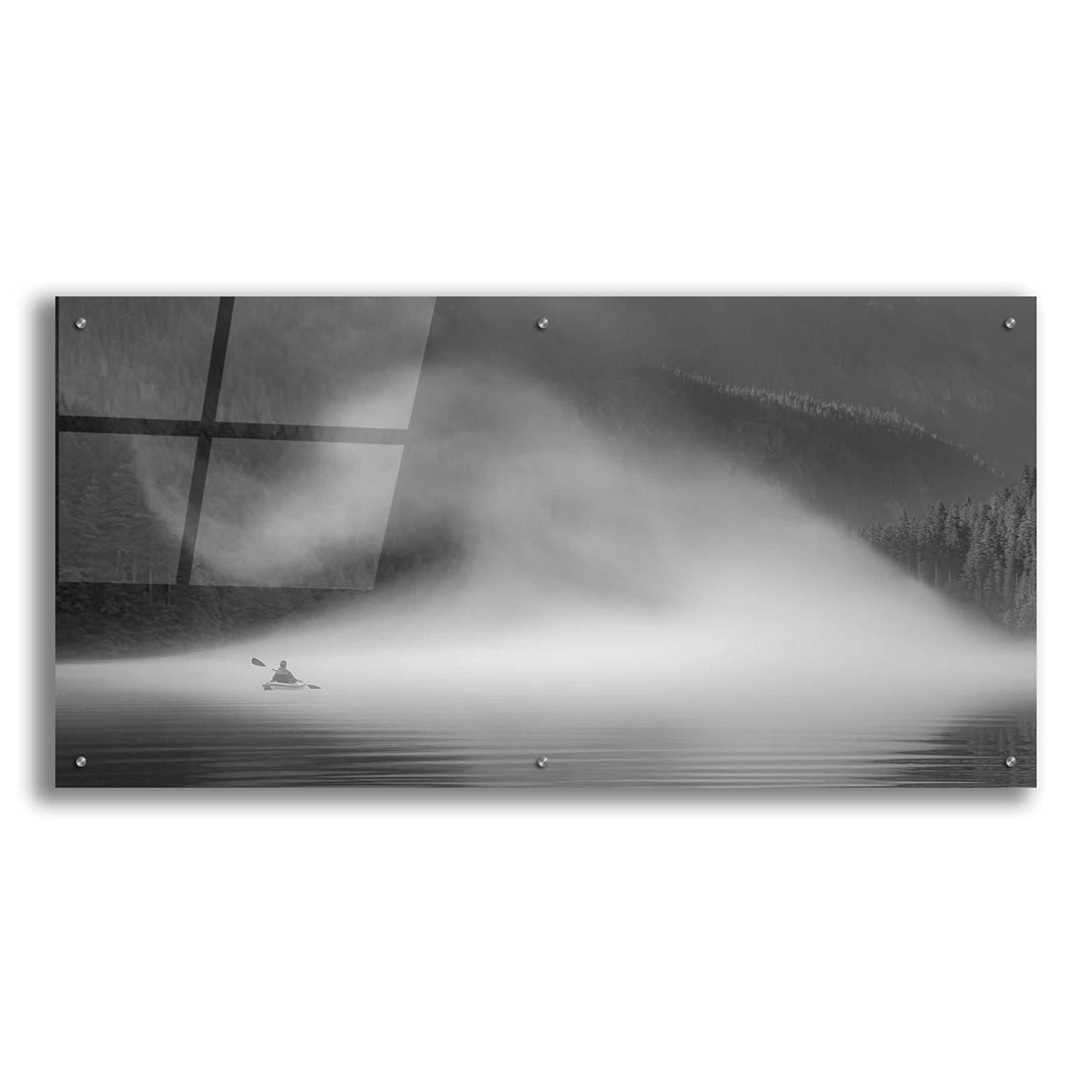 Epic Acrylic Glass Wall Art 'Into The Swirl II' by Don Schwartz - 48x24 Inches Modern Abstract Painting for Living Room, Bedroom & Office Decor