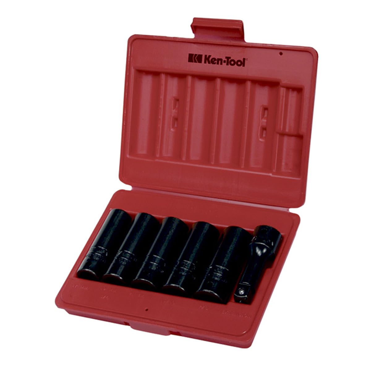 Ken-Tool 30113 6-Piece Deep Thinwall Impact Socket Set - 1/2