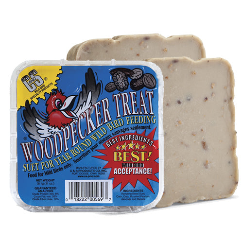 Woodpecker Treat Suet Cakes - High Energy Bird Food for Wild Birds - Perfect for Backyard Bird Feeders & Nature Lovers