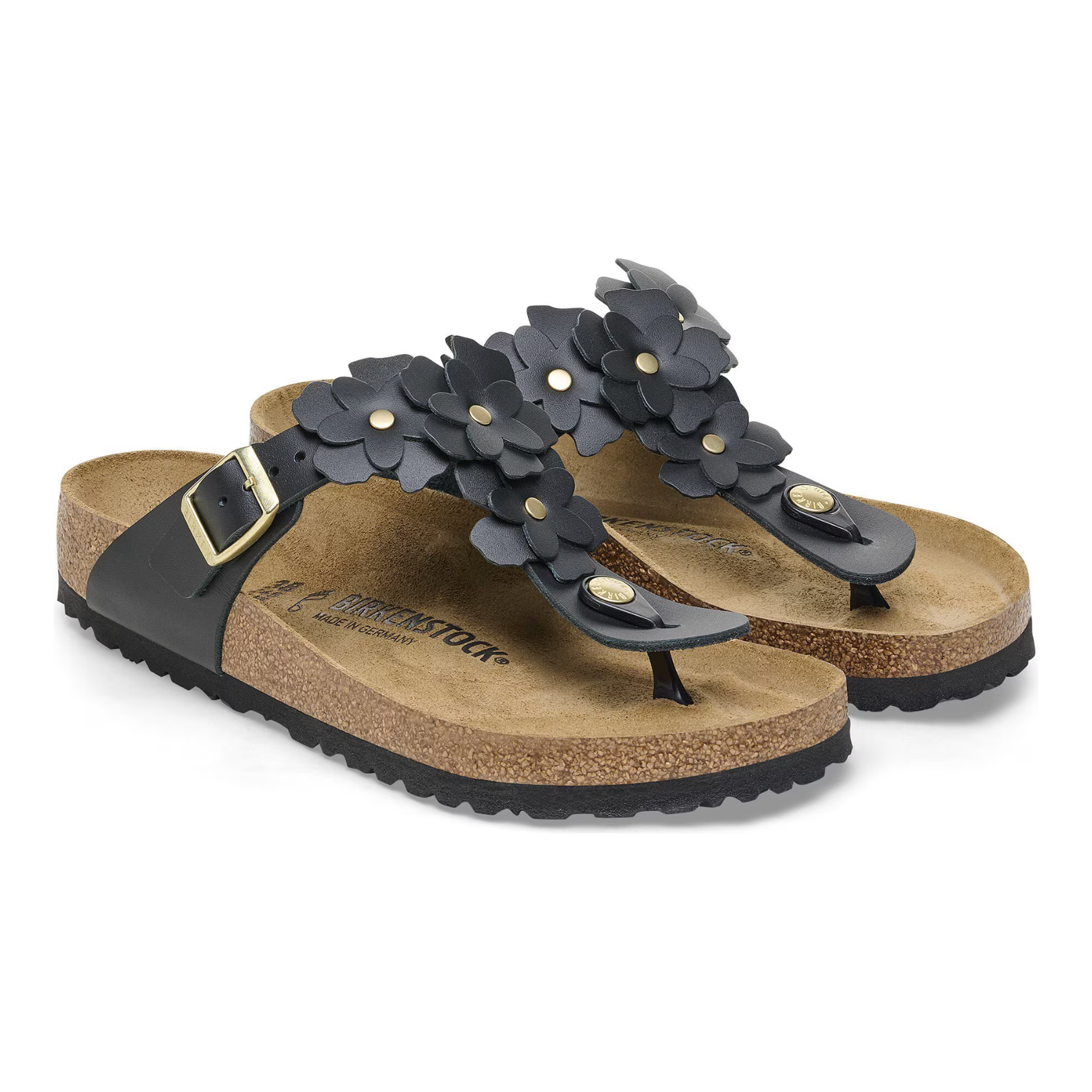 Birkenstock Women's Gizeh Flower Leather Sandals - Comfortable & Stylish Summer Footwear for Beach, Pool & Casual Outings