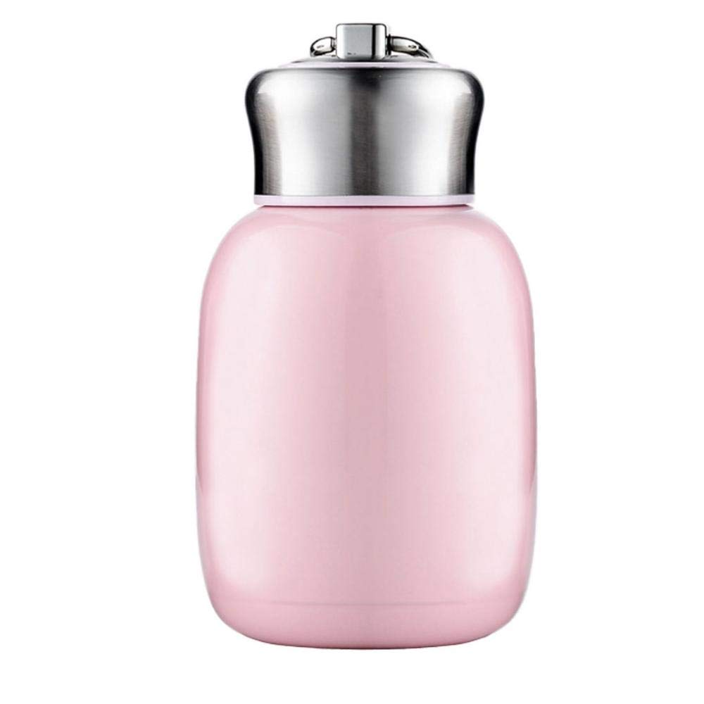 7oz Insulated Stainless Steel Water Bottle - Leakproof Hot & Cold Thermos for Kids, School, Travel & Outdoor Activities (Pink)