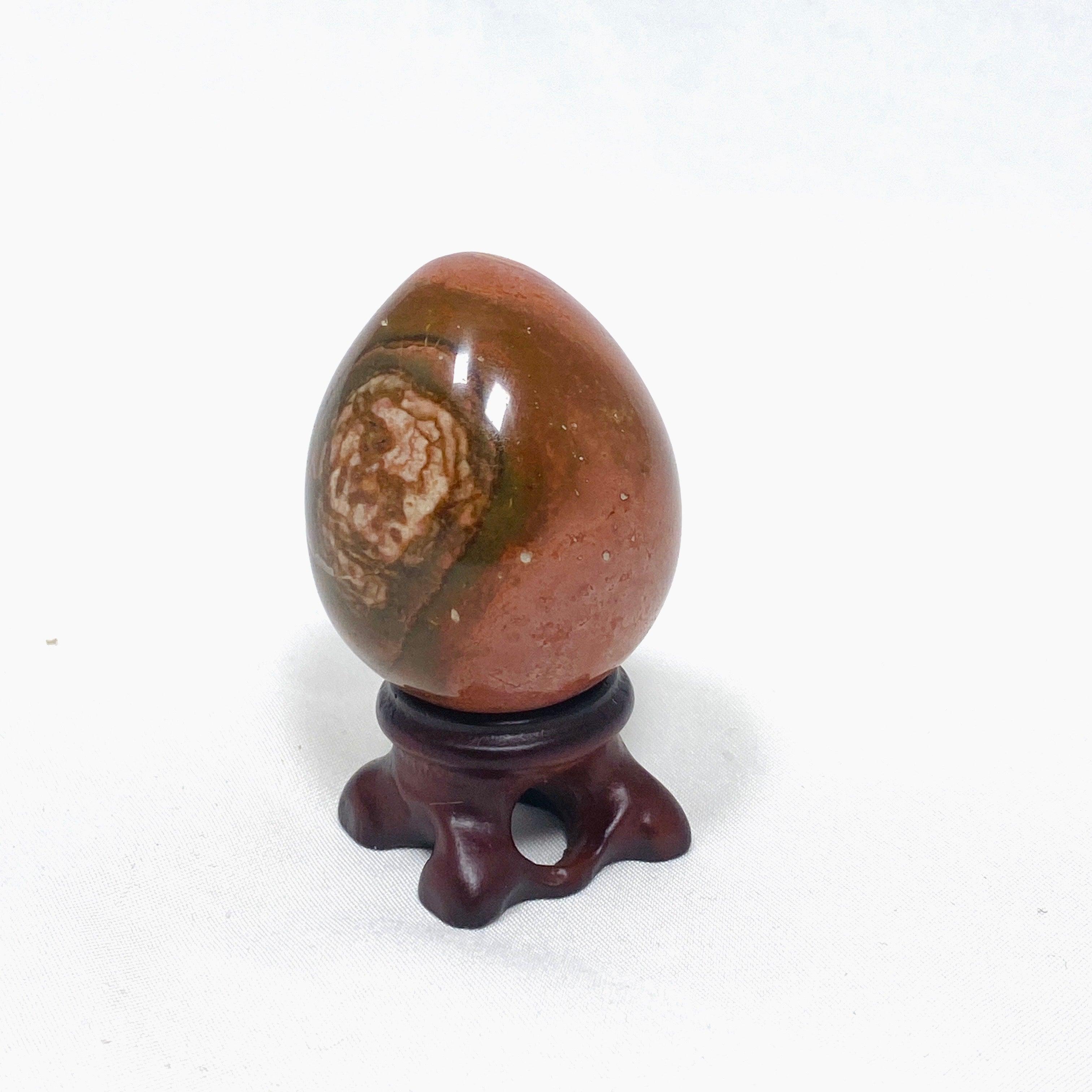 Polychrome Jasper Egg PJE 01 - Natural Healing Stone for Meditation, Home Decor & Crystal Collection | Perfect for Yoga, Reiki & Spiritual Gifts