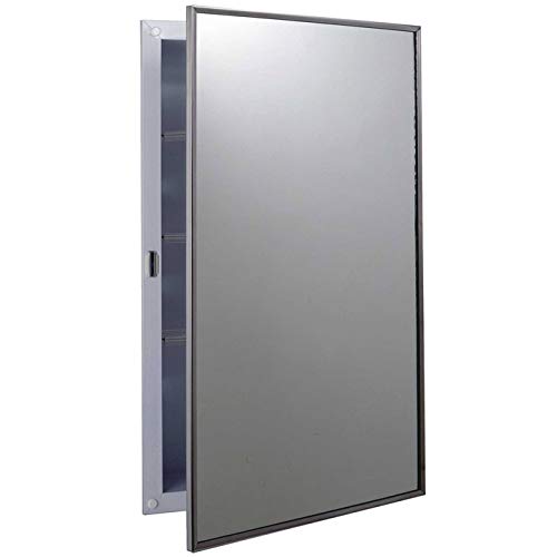 Bobrick B-397 Recessed Medicine Cabinet - Wall Mounted Bathroom Mirror with Storage - Perfect for Bathrooms, Powder Rooms & Vanities