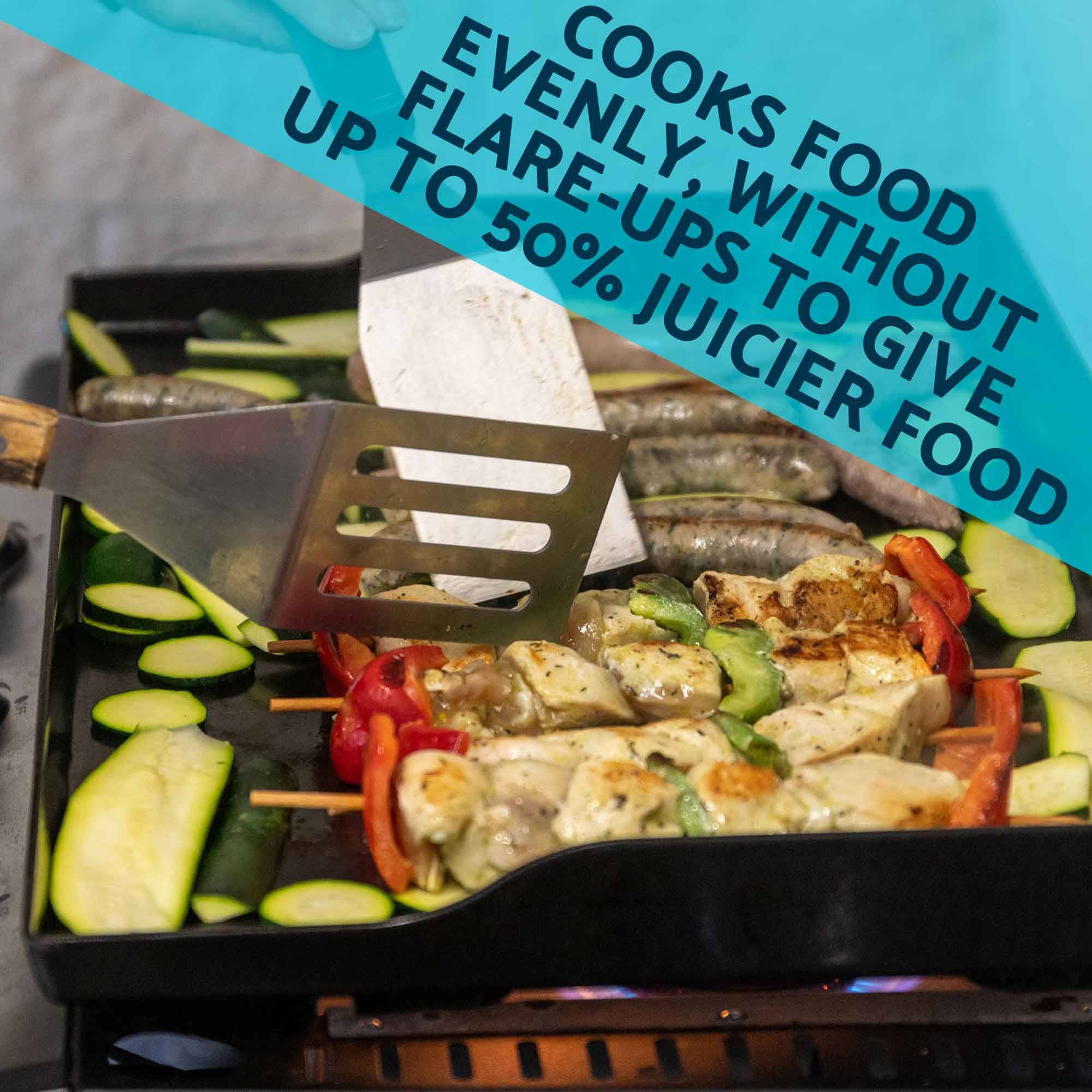 2 Burner Portable Gas Griddle 5kW BBQ Grill with Cover, Stainless Steel Outdoor Cooking for Camping, Tailgating & Backyard Parties - DG232