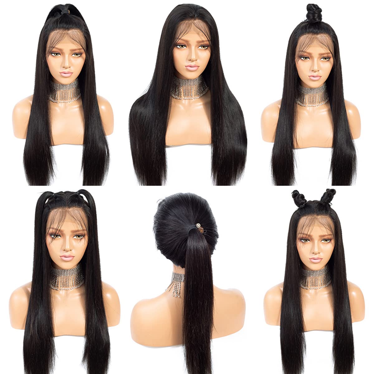 Ubetta 13x4 Lace Front Wigs Human Hair Straight - 150% Density Brazilian Virgin Human Hair Lace Wig for Black Women | Pre Plucked with Baby Hair, Natural Color 18 Inch | Perfect for Daily Wear, Parties & Special Occasions