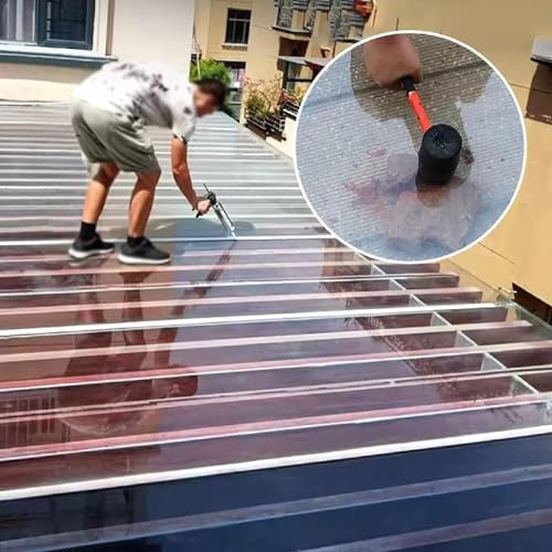 Clear Polycarbonate Roofing Panels - 2.62x16.4ft UV-Resistant Plastic Sheets for Greenhouses, Outdoor Awnings & Glass Replacement | Weatherproof, Easy to Cut, Durable Transparent Roof Covers for Patio, Shed & DIY Projects