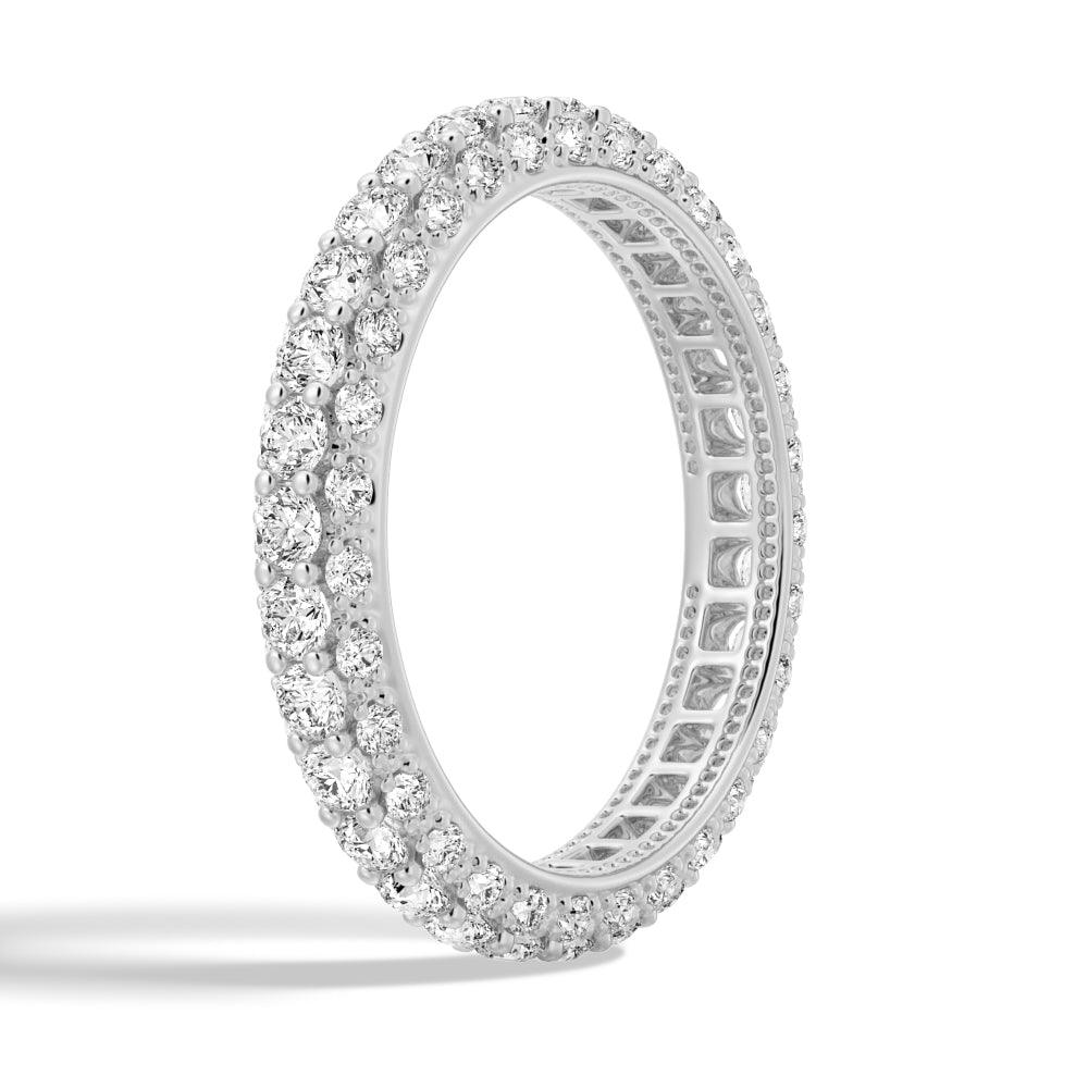 Micropavé Moissanite Eternity Wedding Band for Women - Durable & Sparkling Moissanite Ring - Perfect for Engagement, Anniversary & Bridal Jewelry Gifts