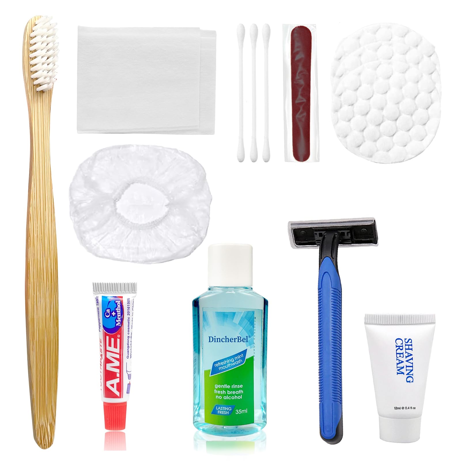 90-Piece Hygiene Kit Bundle Bulk - Travel Size Personal Care Toiletries for Hotel, Home, Camping & Travel | 15 Pack Individually Wrapped Hotel Amenities | Perfect for Charity Donations, Emergency Preparedness & On-the-Go Essentials