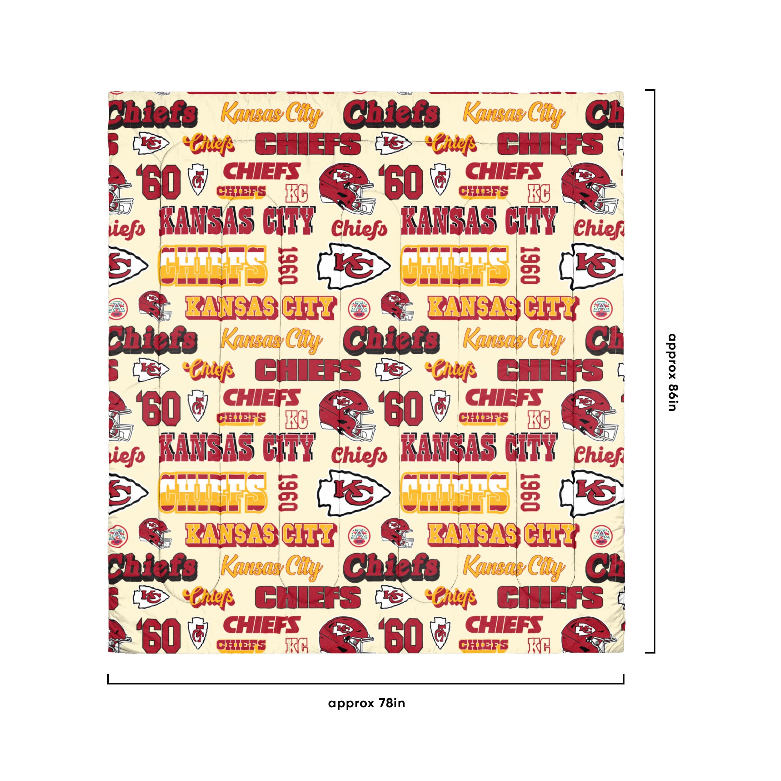 FOCO NFL Team Logo 5-Piece Bedding Set - Unisex Adult Comforter, Sheets & Pillowcases for Football Fans | Perfect for Game Day, Dorm Room & Sports Themed Bedroom Decor