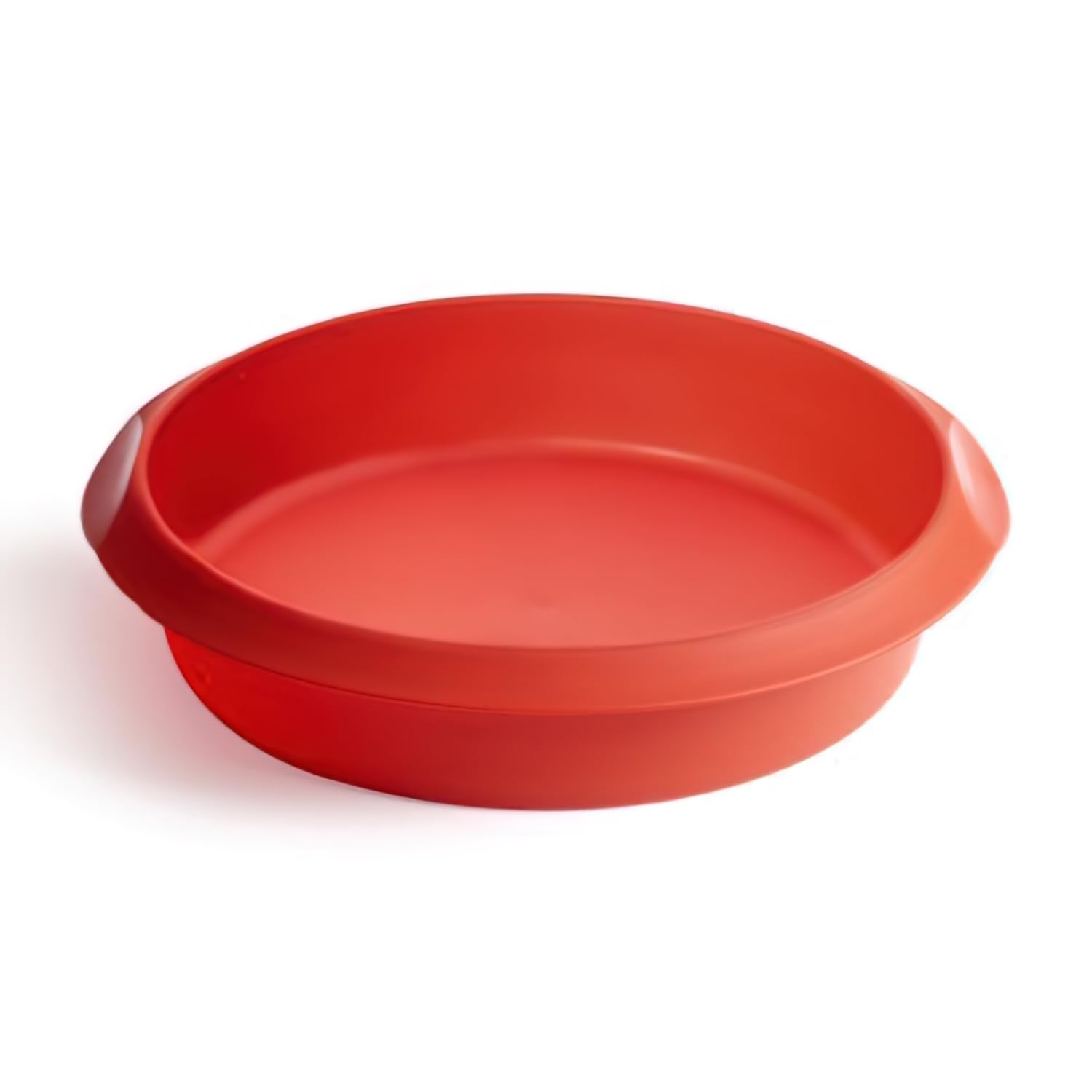 Lekue 9.5 Inch Round Cake Pan for Baking - Non-Stick Red Silicone Mold | Perfect for Birthday Cakes, Wedding Cakes & Home Baking