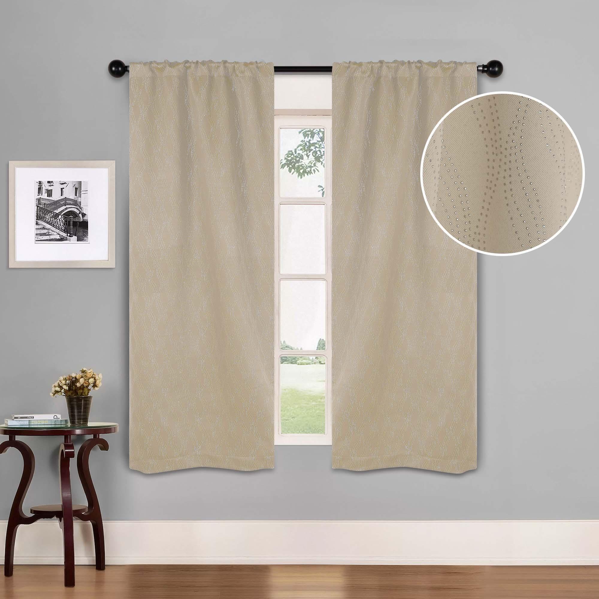Zuri Textured Washable Blackout Curtains for Bedroom - Thermal Insulated Room Darkening Window Drapes (Set of 2 Panels) - Perfect for Nursery, Home Theater & Light Sleepers