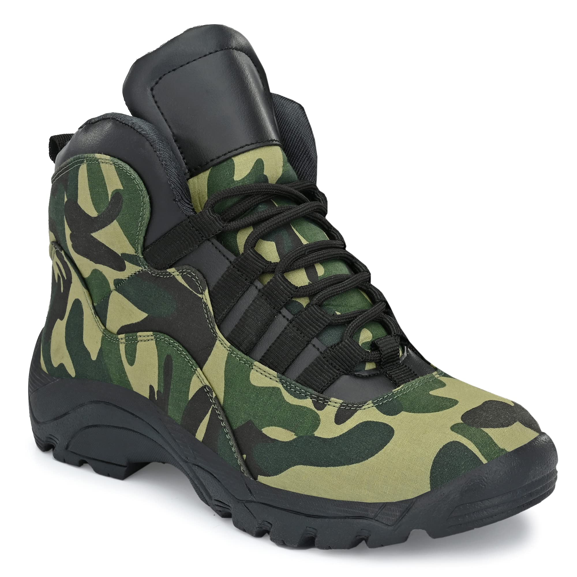 Leo's Men's Hiking Boots - Lightweight Anti-Slip Outdoor Shoes with Mid Top Ankle Support | Waterproof Trekking & Work Boots for Men | Perfect for Mountain Climbing, Camping and Outdoor Adventures
