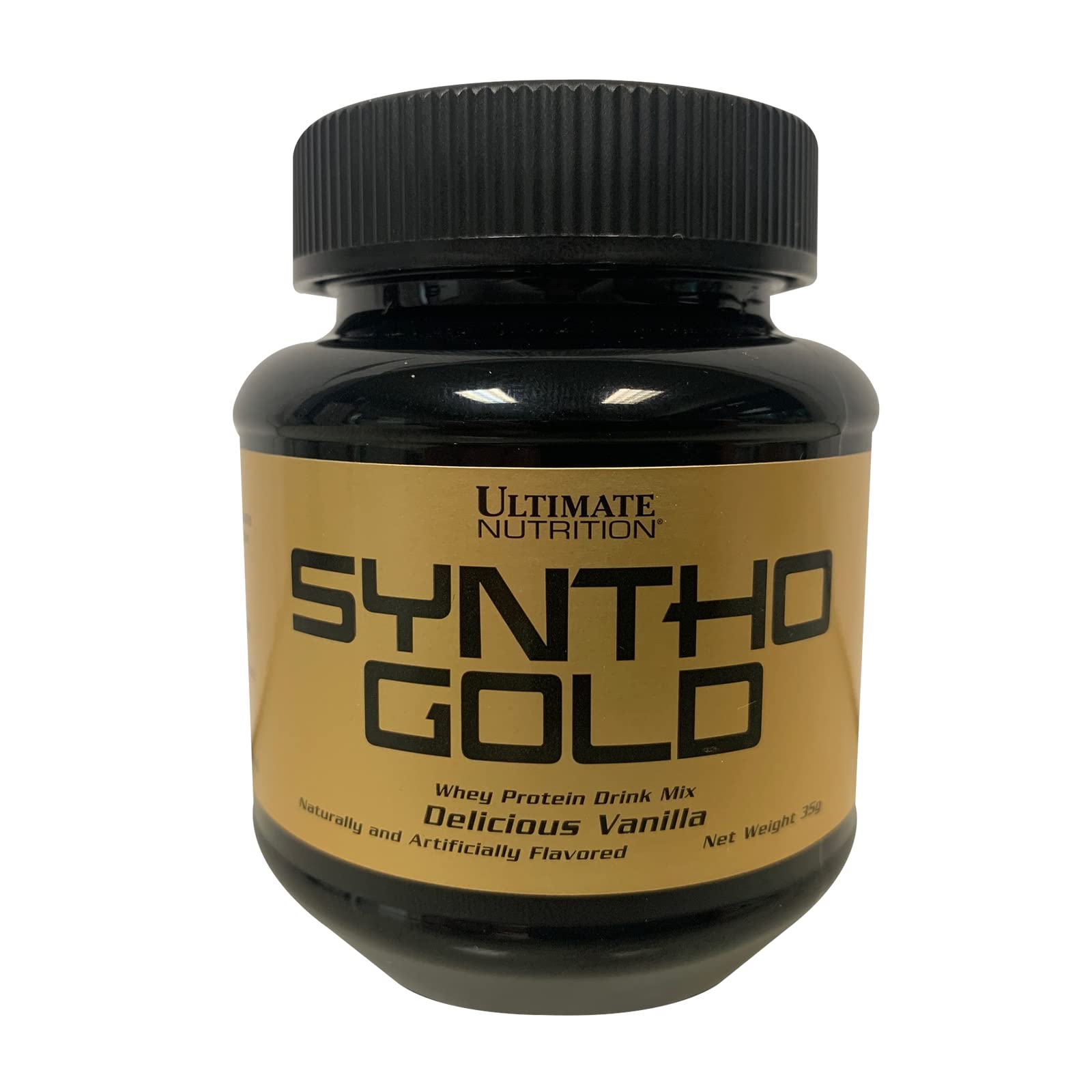 Ultimate Nutrition Syntho Gold Time Release Casein Protein Powder with Milk, Egg & Whey Protein Isolate - Vanilla Flavor (35g) | Slow Digesting Protein for Muscle Recovery, Nighttime Use & Weight Management