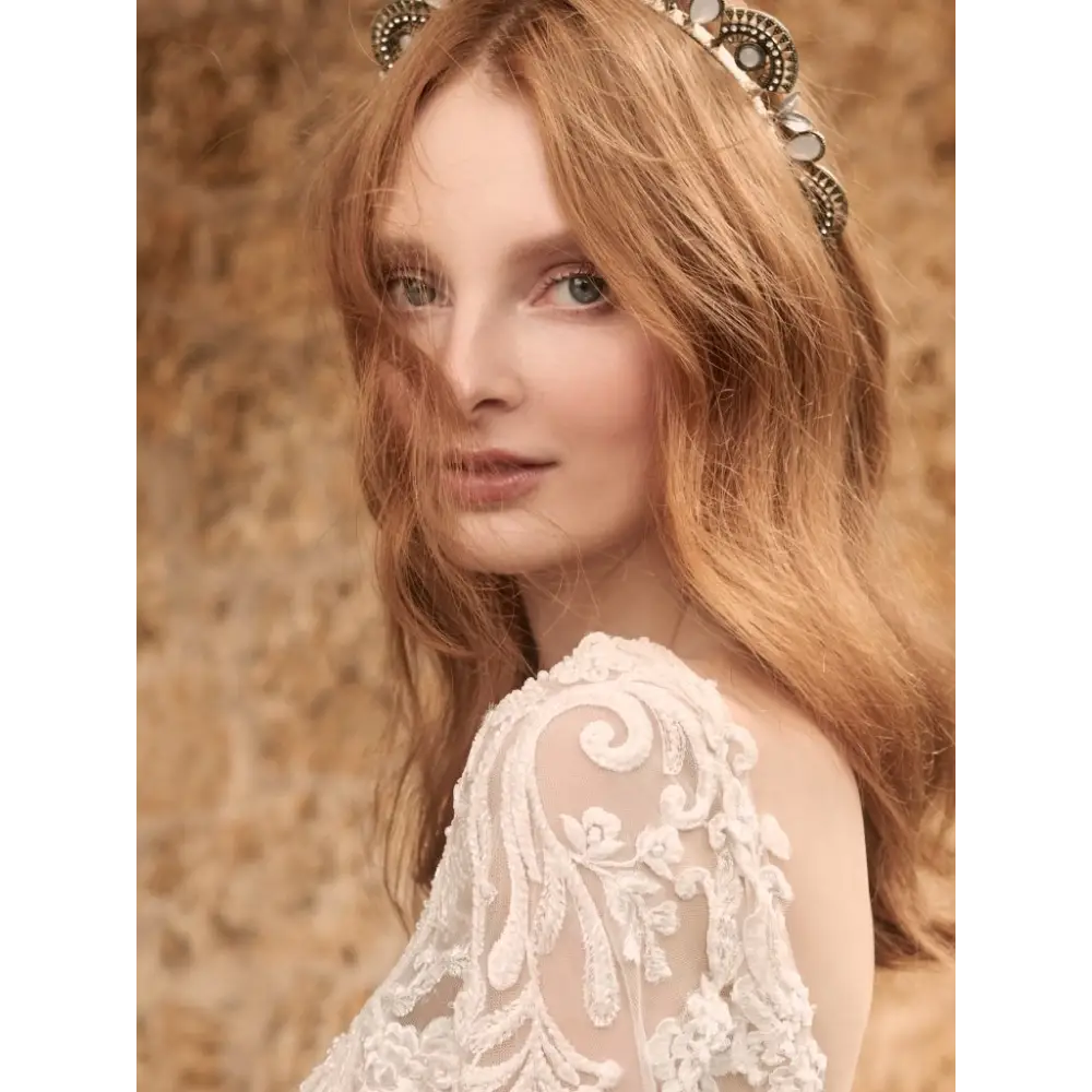 Johanna by Maggie Sottero - Elegant Lace Wedding Dress for Brides | Perfect for Church Ceremonies & Beach Weddings