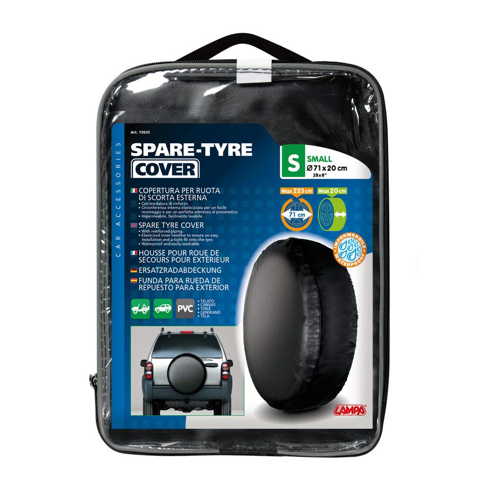 Lampa 15935 Spare Wheel Cover - Universal Fit for Trucks & SUVs - Waterproof & UV Resistant Tire Protection - Perfect for Off-Road Adventures & Long Road Trips