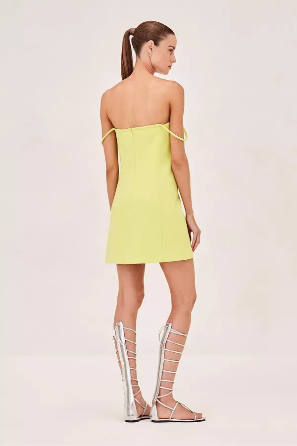 Brant Dress in Chartreuse - Elegant Women's Party & Evening Gown for Special Occasions