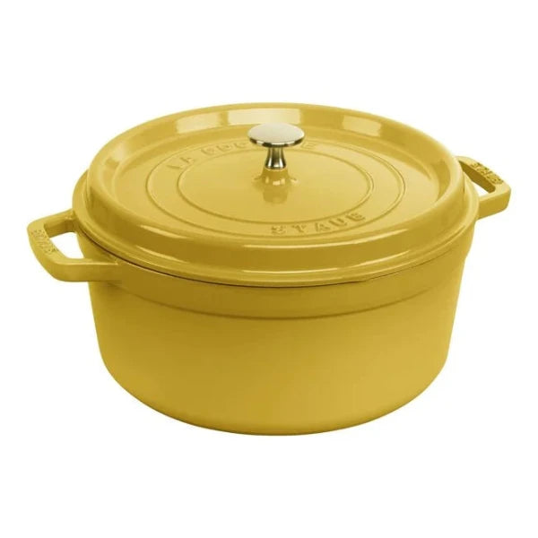 Staub 4 Quart Round Cocotte Dutch Oven with Self-Basting Lid - Perfect for Braising, Stewing & Baking Bread at Home