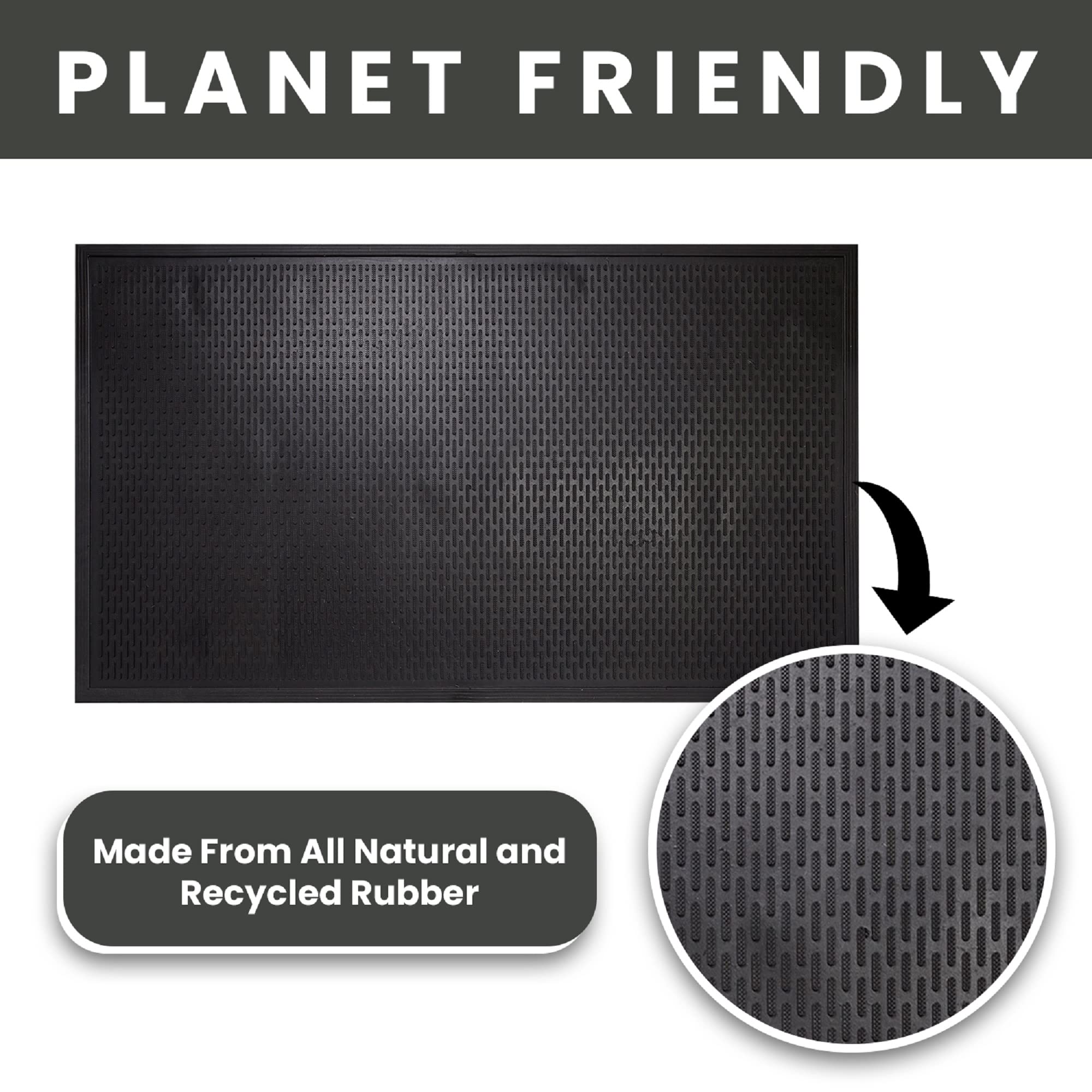 Envelor Heavy-Duty Maze Shoe Scraper Mat - 36x60 Inch Non-Slip Rubber Doormat for Indoor/Outdoor Use - Durable Floor Mat for Home Entrance, Garage & Commercial Spaces - Perfect for Mud, Snow & Dirt Removal