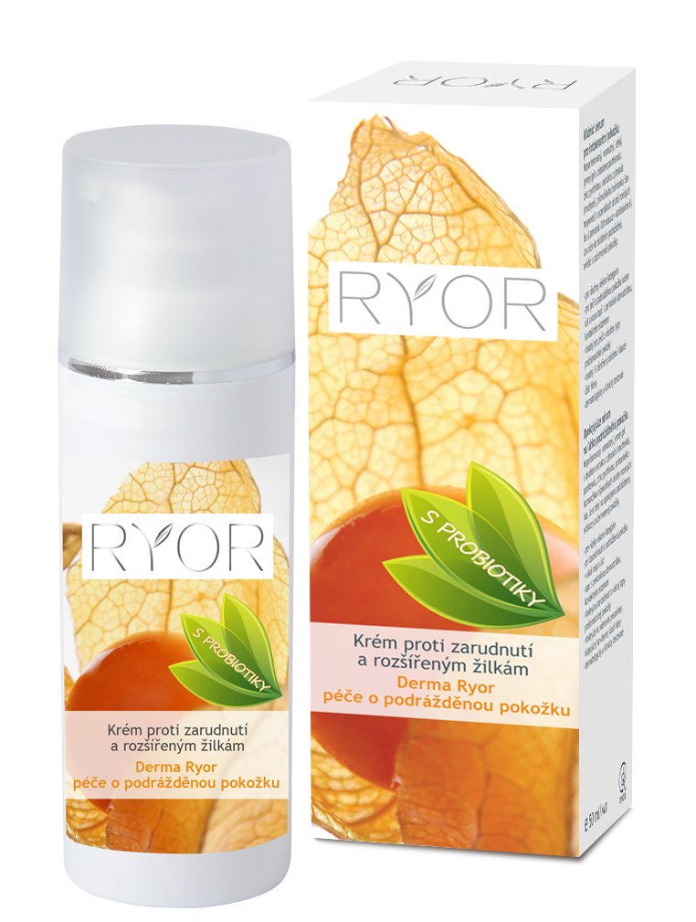 RYOR Derma Cream for Skin Redness & Spider Veins - Probiotic Skincare with Cork Oak & Seaweed - 1.7 oz for Sensitive Skin Care