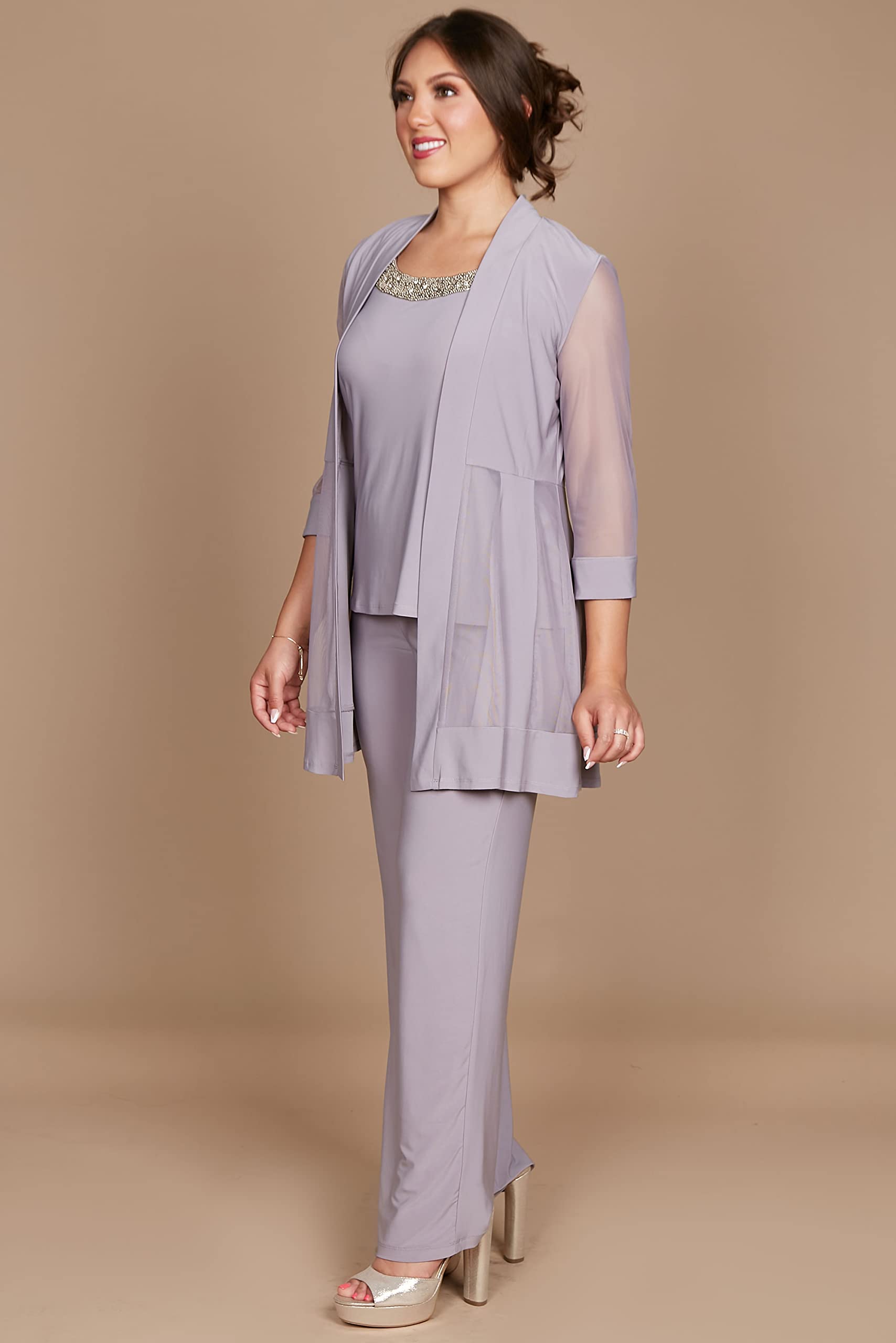 R&M Richards Women's Plus Size 2-Piece Jacket & Pant Suit Set - Professional Office Wear & Formal Business Attire for Women