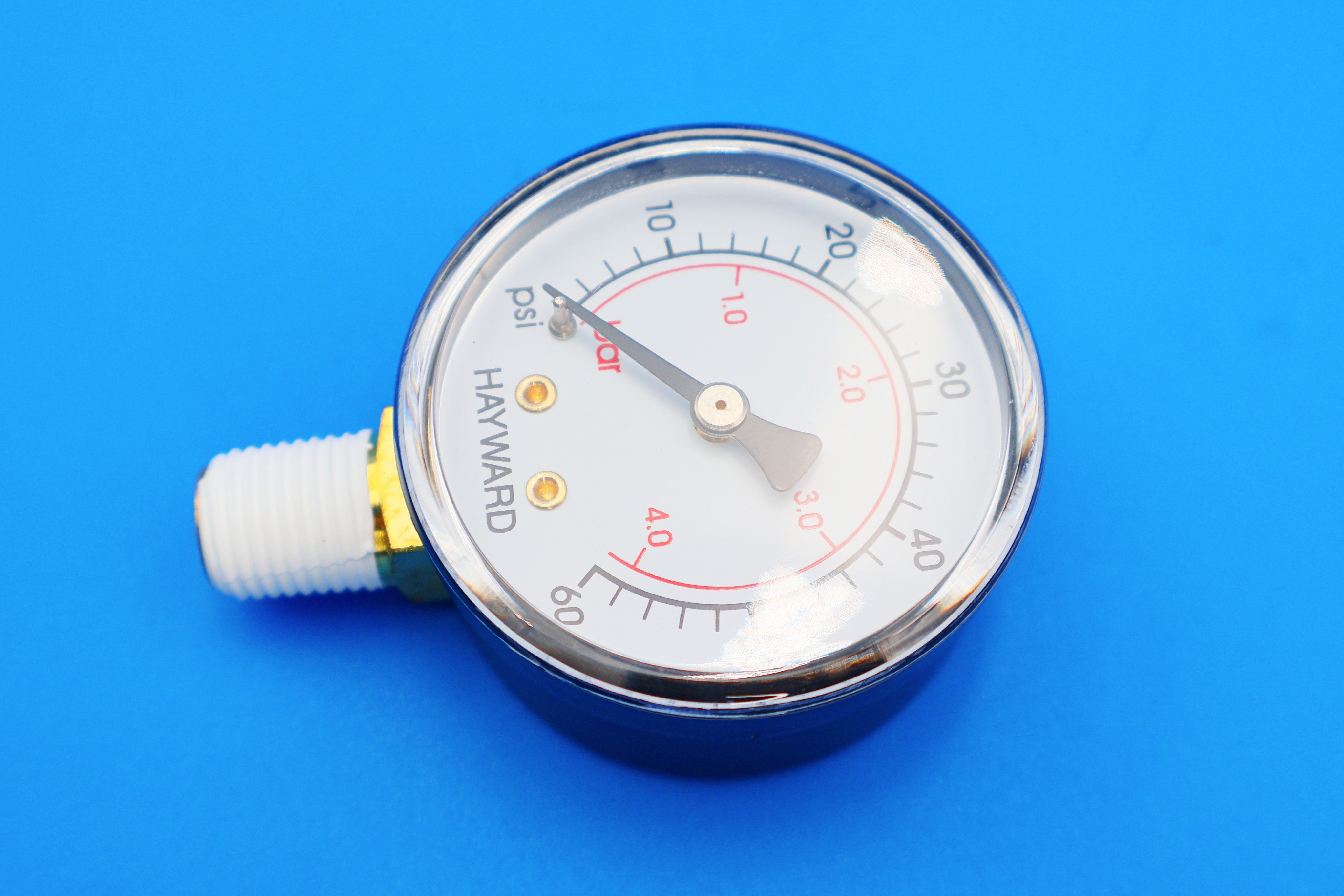 Hayward ECX270861 Bottom Mount Pressure Gauge for Pools & Spas - Accurate Water Pressure Measurement for Pool Filters, Pumps & Heating Systems